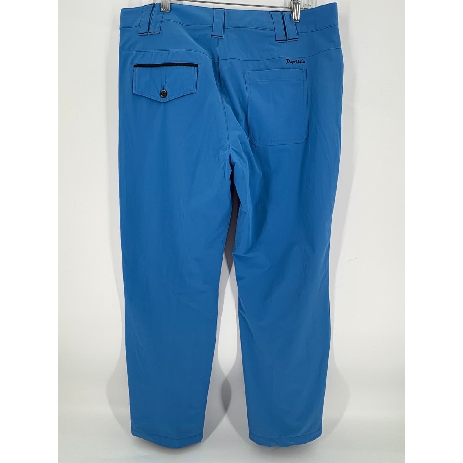 Duyers & Co Mens Golf Pants Small Blue Lightweight Stretch Casual Trousers - Thumbnail 2