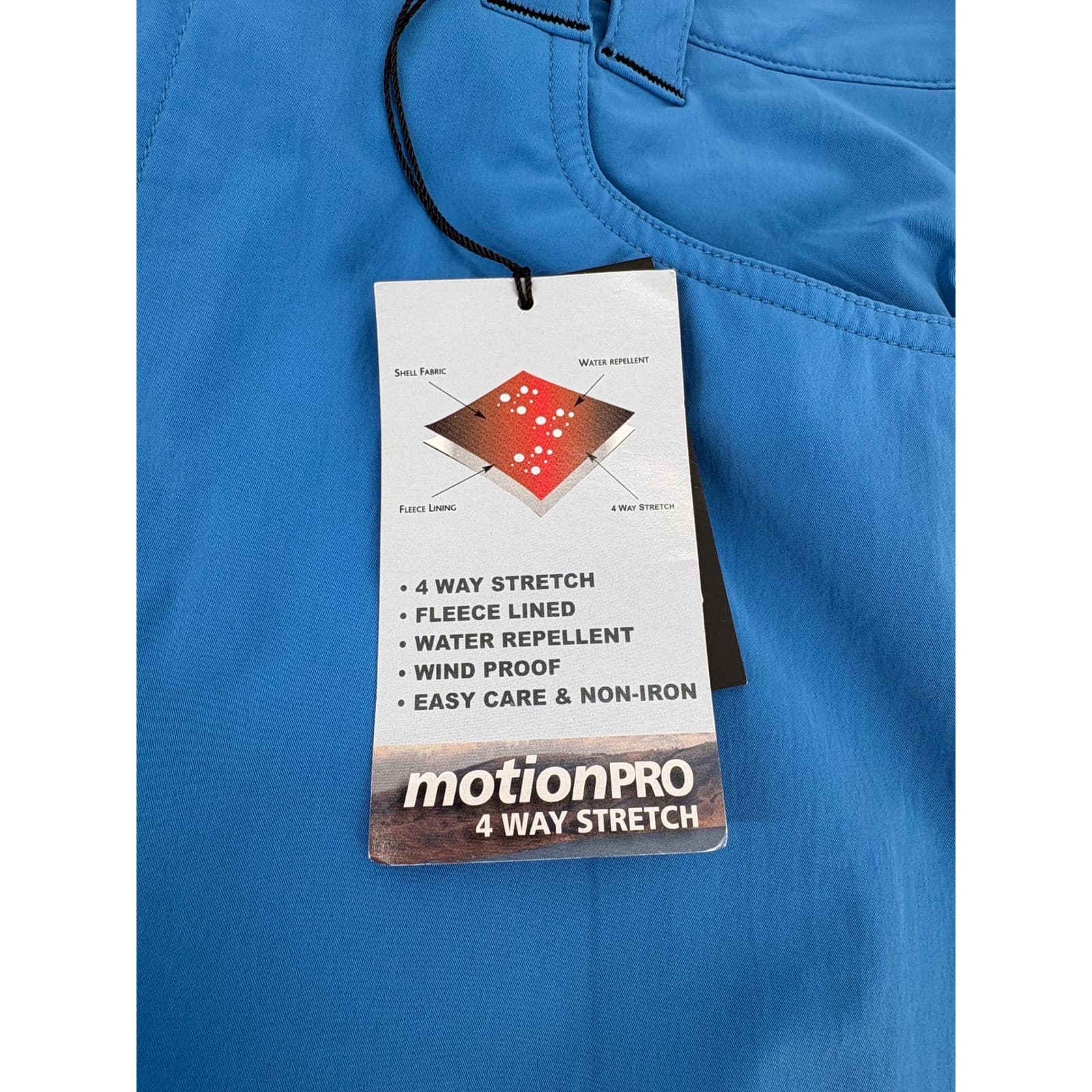 Duyers & Co Mens Golf Pants Small Blue Lightweight Stretch Casual Trousers - Thumbnail 9