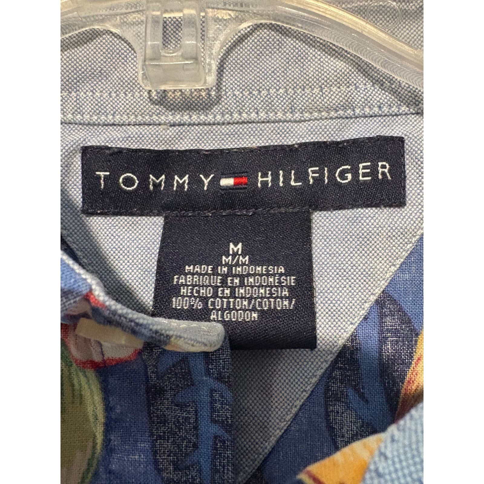 Tommy Hilfiger Floral Hawaiian Shirt Vacation Button Up Medium - Thumbnail 2