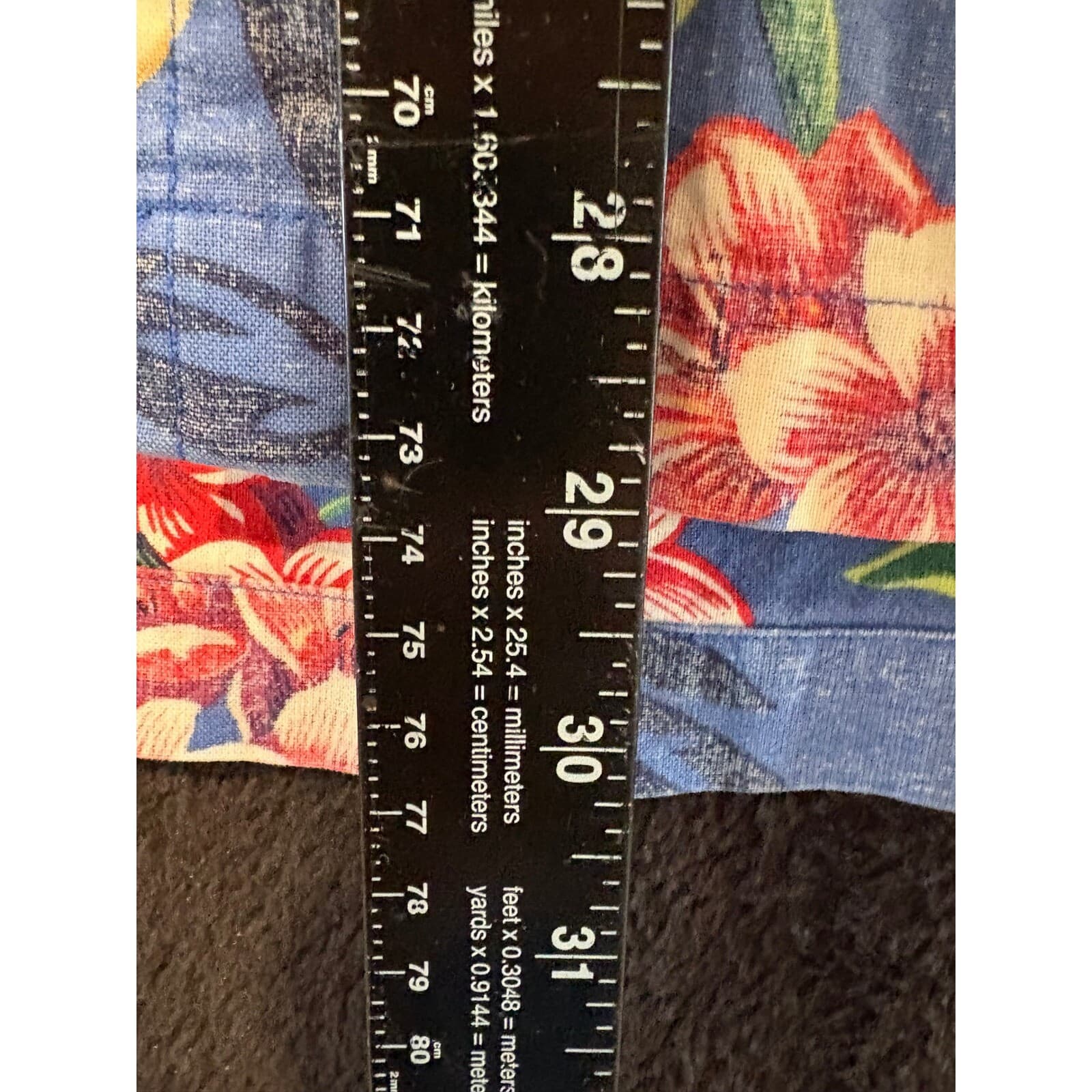 Tommy Hilfiger Floral Hawaiian Shirt Vacation Button Up Medium - Thumbnail 4