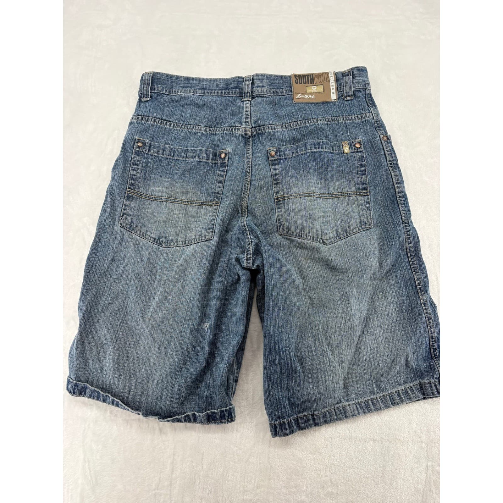 Southpole Denim Shorts Mens 36 Shorts Blue Baggy Y2K Streetwear Cargo Jean - Thumbnail 8