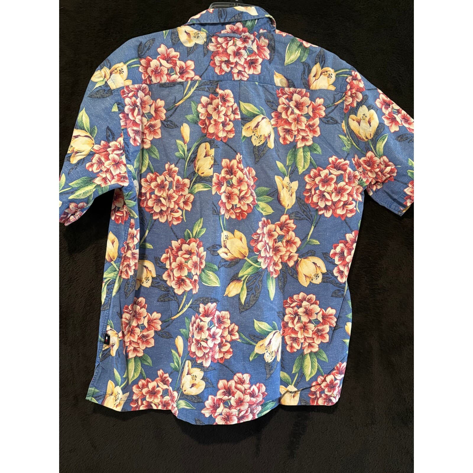 Tommy Hilfiger Floral Hawaiian Shirt Vacation Button Up Medium - Thumbnail 5