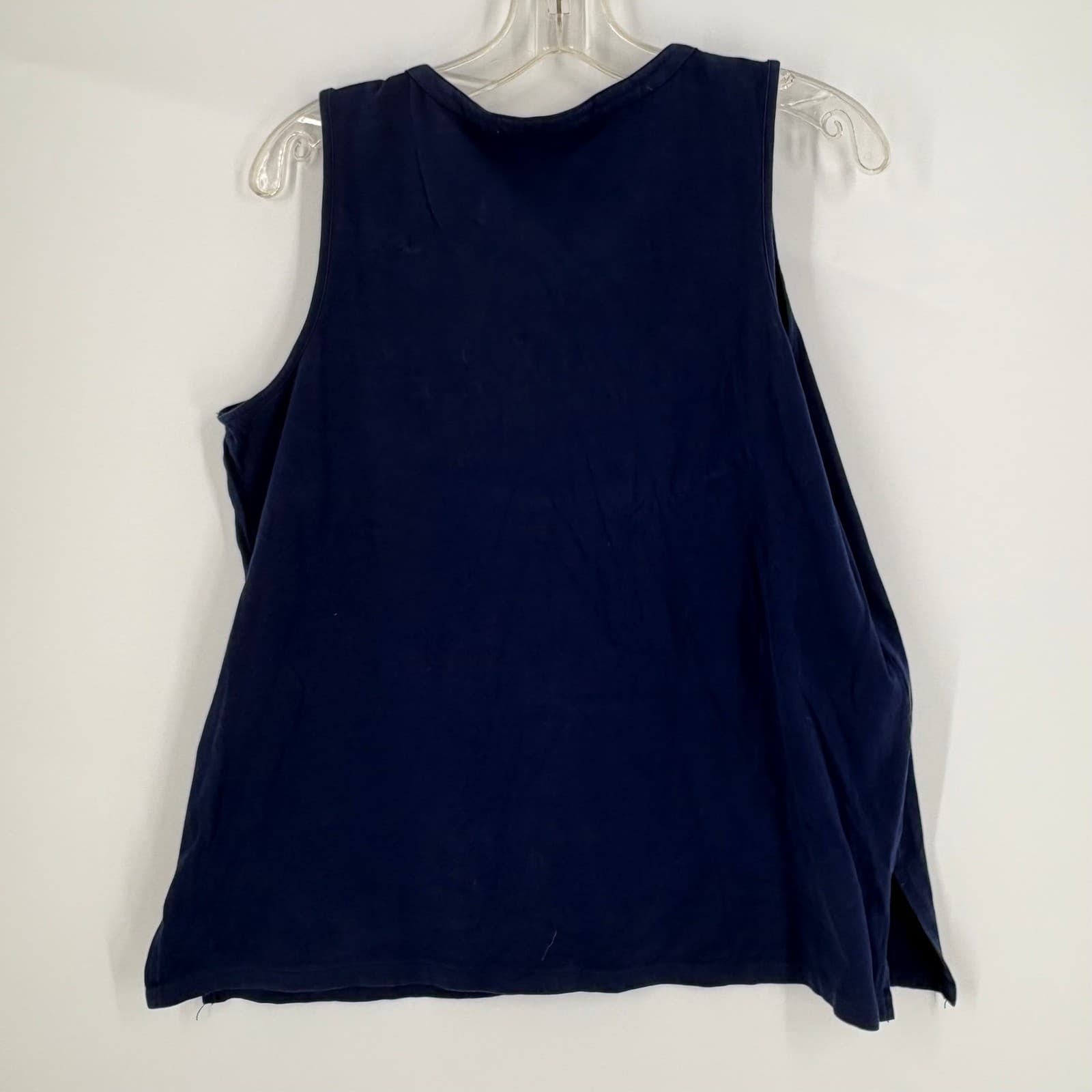 MICHAEL KORS Navy Blue Lace Up Sleeveless Tunic Top Women's Size L - Thumbnail 9
