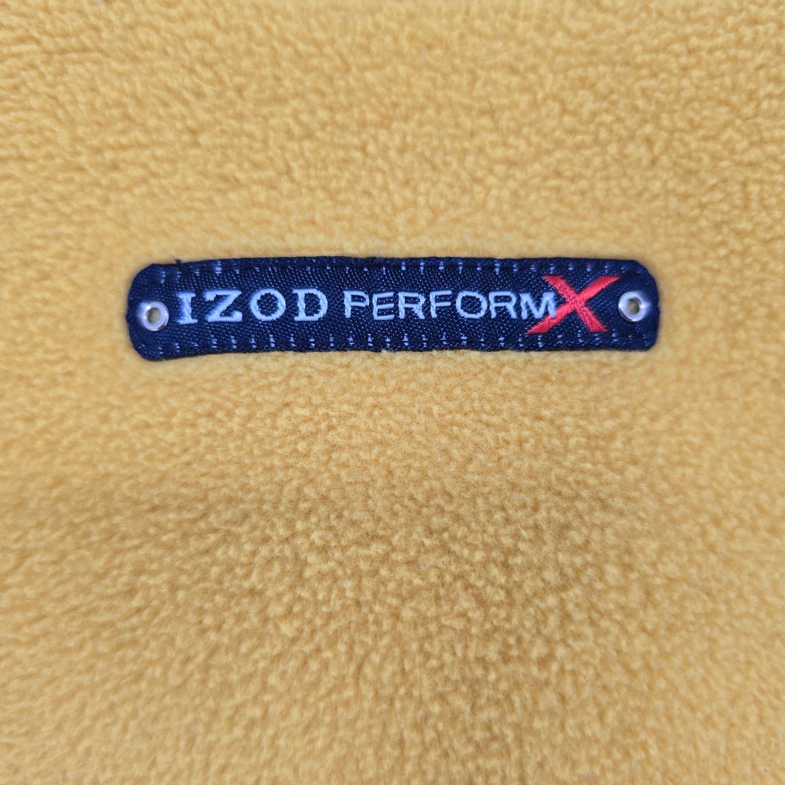 IZOD Vest Mens Large Fleece Vest Yellow PerformX Full Zip Sleeveless Jacket L - Thumbnail 7