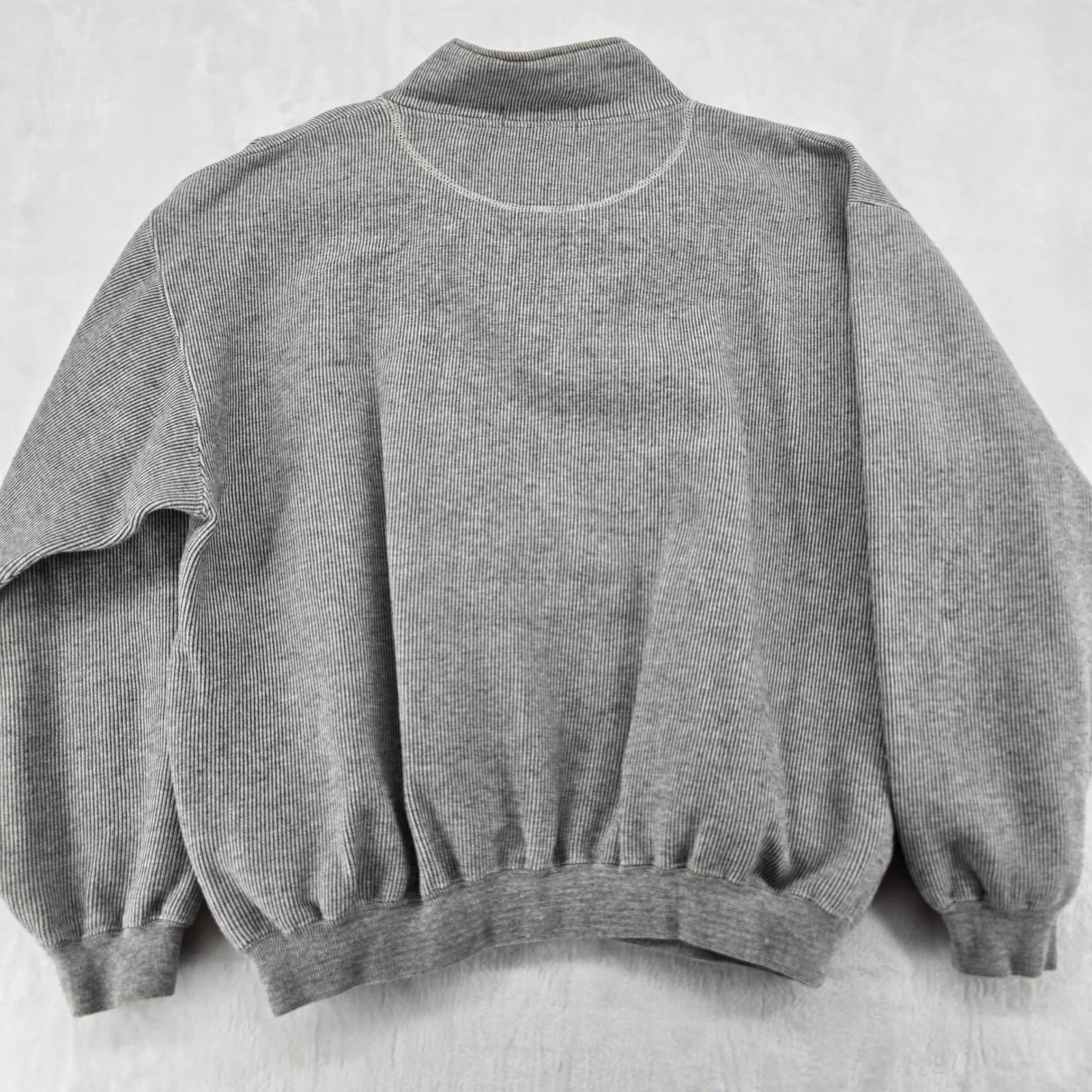 Myrtlewood Golf Club Pullover Mens Large 1/4 Zip Sweatshirt Gray Ribbed Knit L - Thumbnail 6