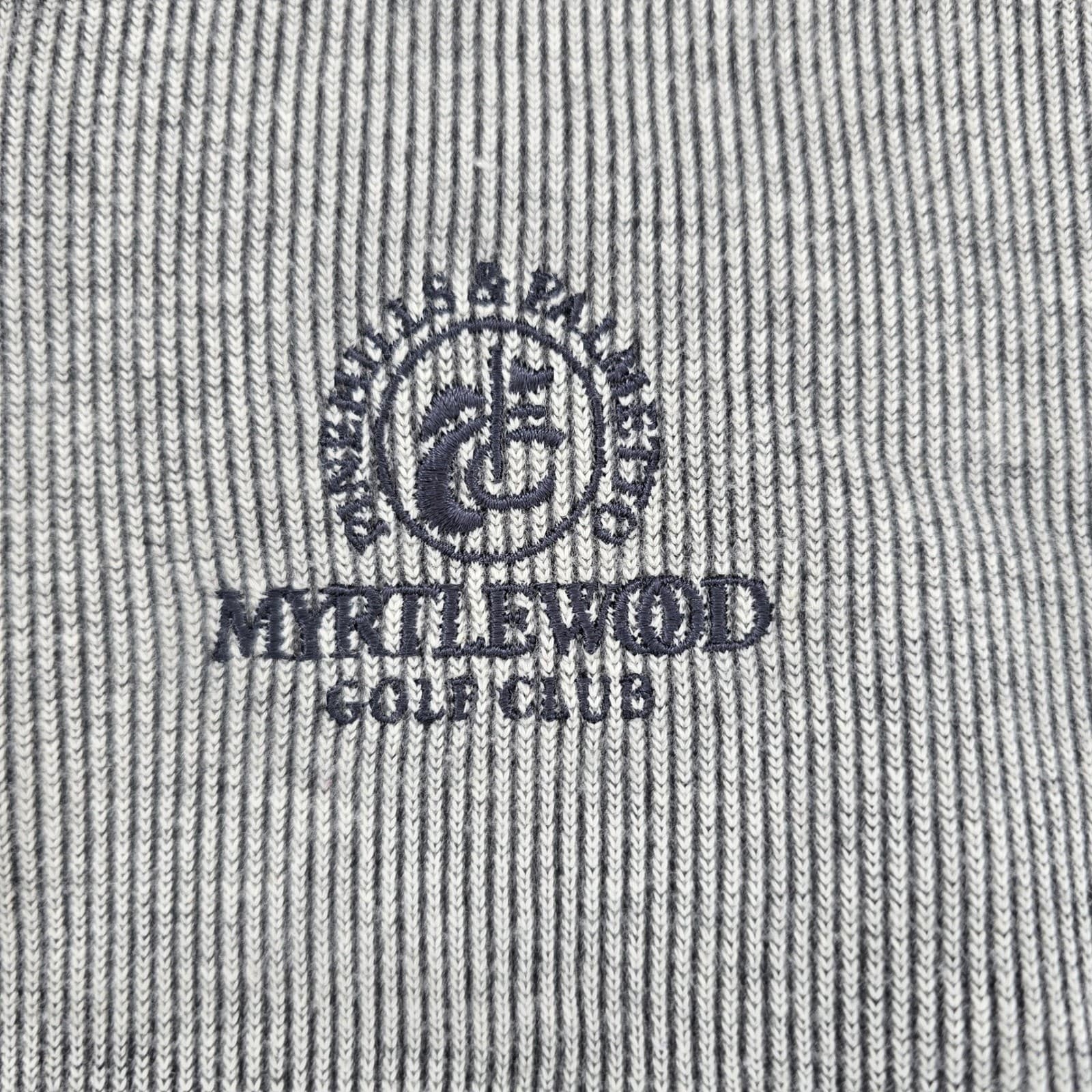 Myrtlewood Golf Club Pullover Mens Large 1/4 Zip Sweatshirt Gray Ribbed Knit L - Thumbnail 2
