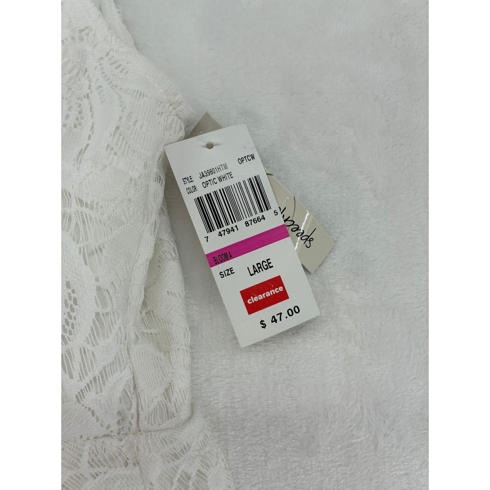 Speechless Romper Womens Large Dress Optic White Lace Fit & Flare JA39801HTM NWT - Thumbnail 3