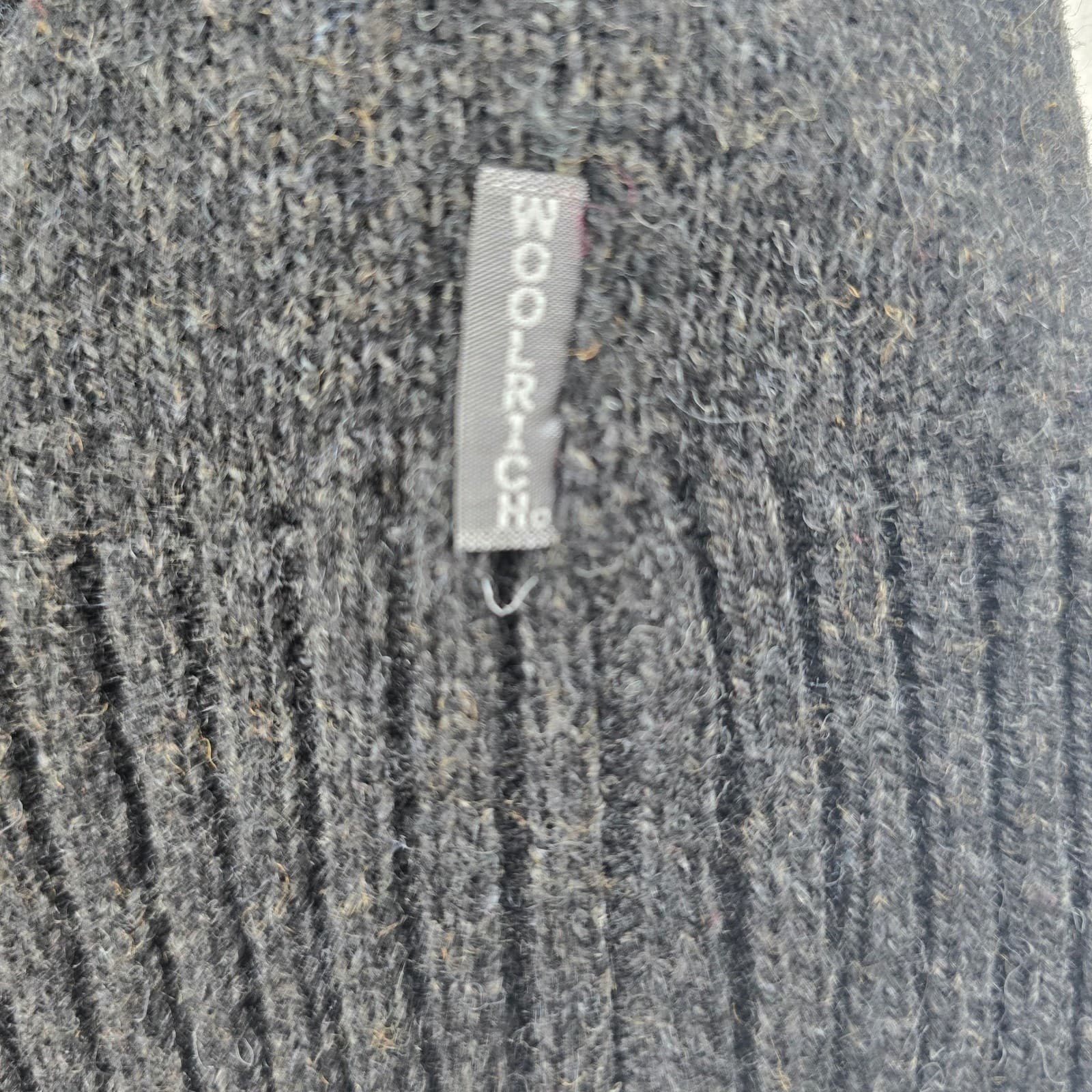 Woolrich Sweater Mens L Full Zip Cardigan Onyx Heather Gray Wool 9053 Jacket - Thumbnail 4