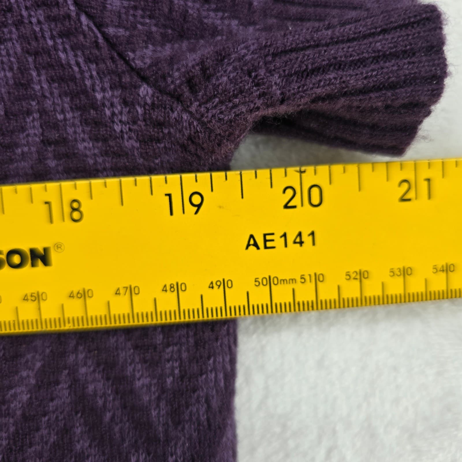 Dressbarn Cardigan Womens Medium Sweater Purple Chevron Short Sleeve Button Up - Thumbnail 4