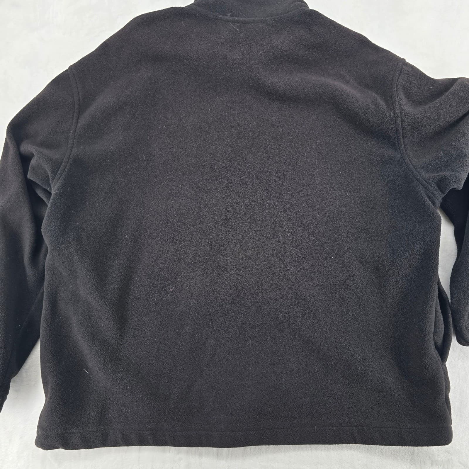 Basic Editions Fleece Jacket Womens L Jacket Black Full Zip Mock Neck Solid 6689 - Thumbnail 7