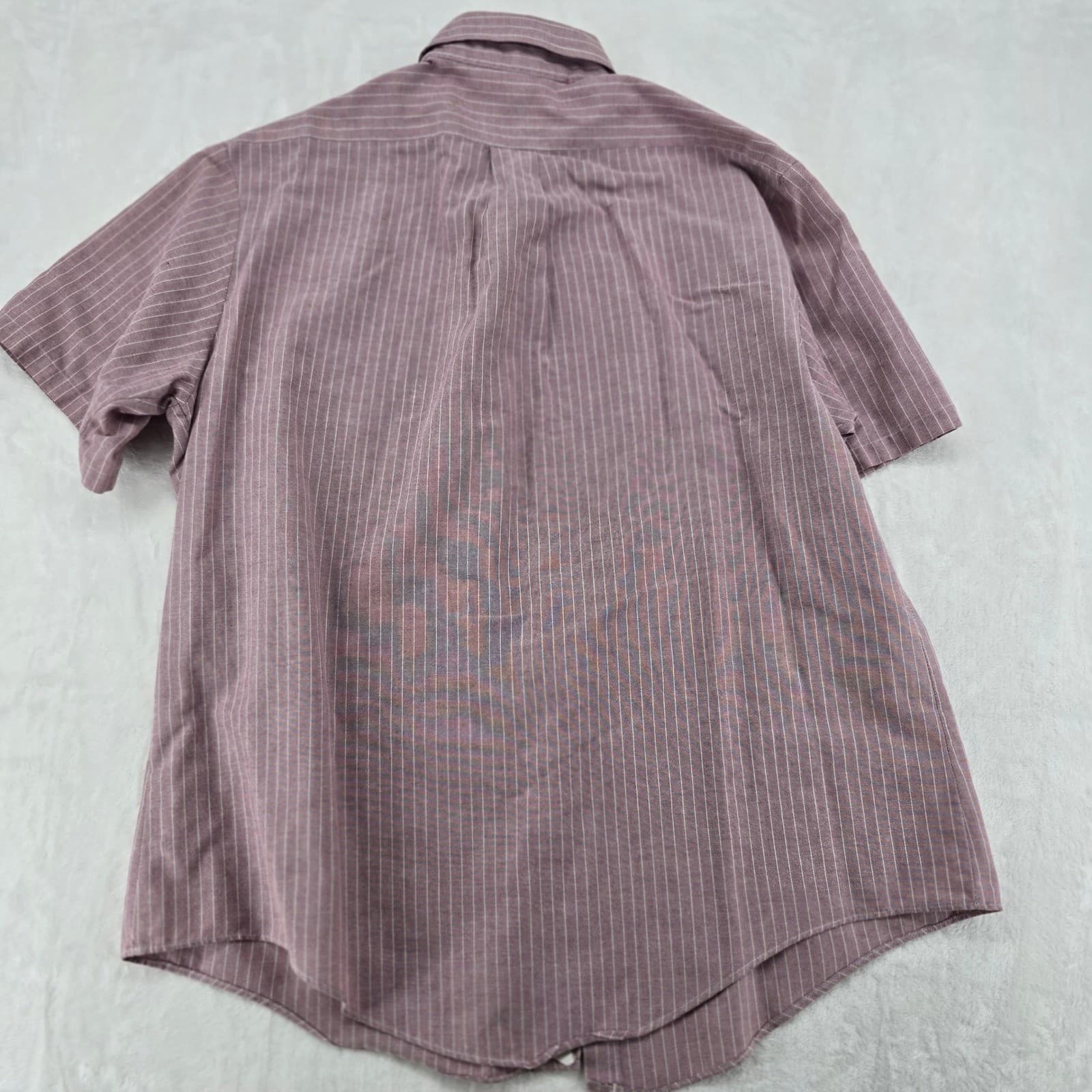 Raintree Southern Button Down Mens XL Shirt Burgundy Pinstripe Mallard Duck USA - Thumbnail 6