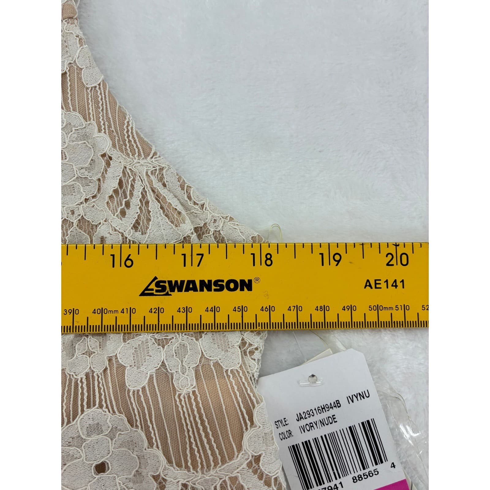 Speechless Dress Womens Large Shift Ivory Nude Floral Lace Overlay - Thumbnail 4