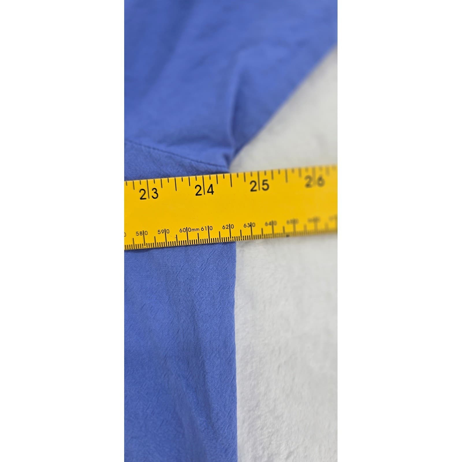 Appleseed's Blouse Womens PXL Henley Top Blue 100% Cotton 3/4 Sleeve Petite - Thumbnail 4
