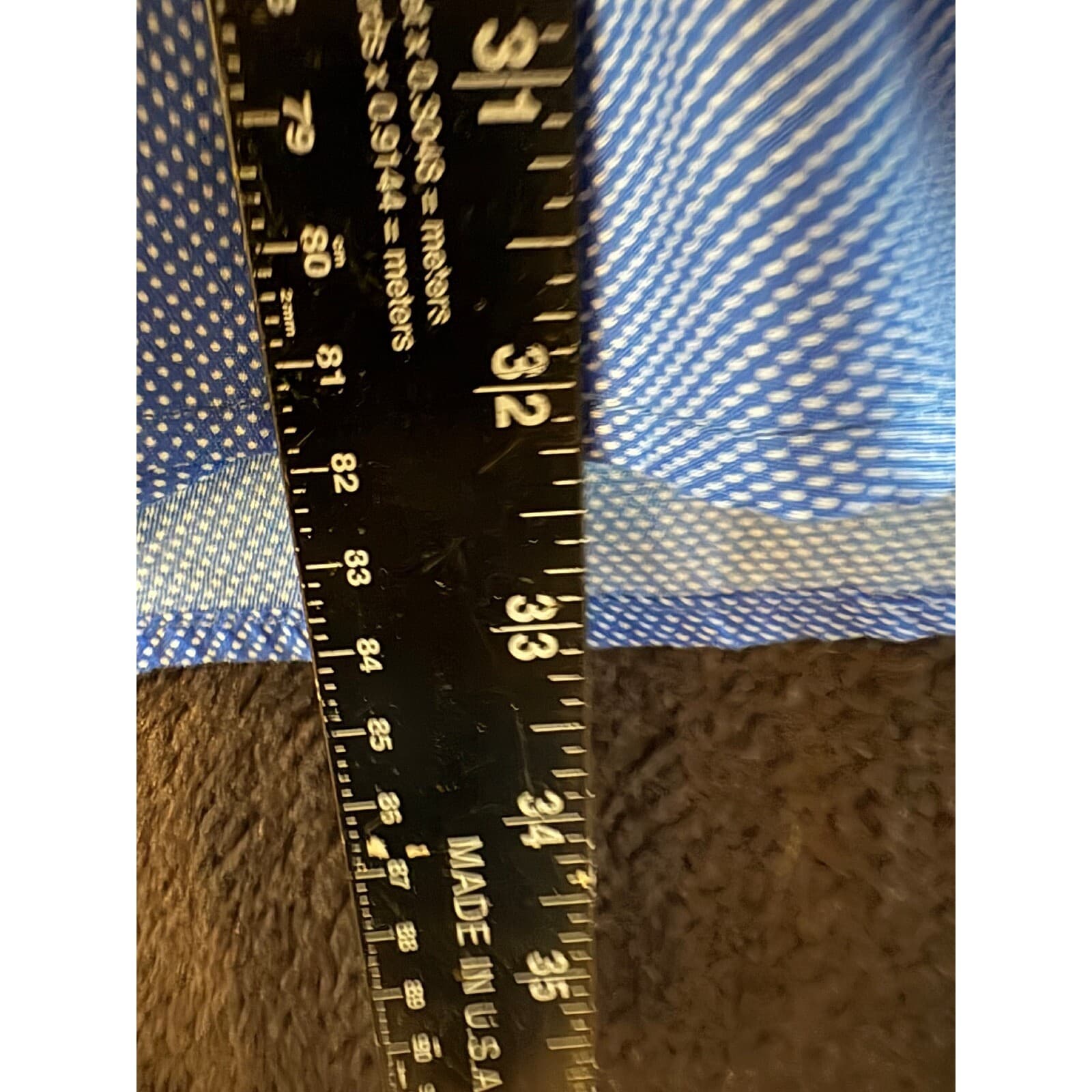 Black Label by Ruffini Dress Shirt Slim Fit Dotted Pattern Size M - Thumbnail 5