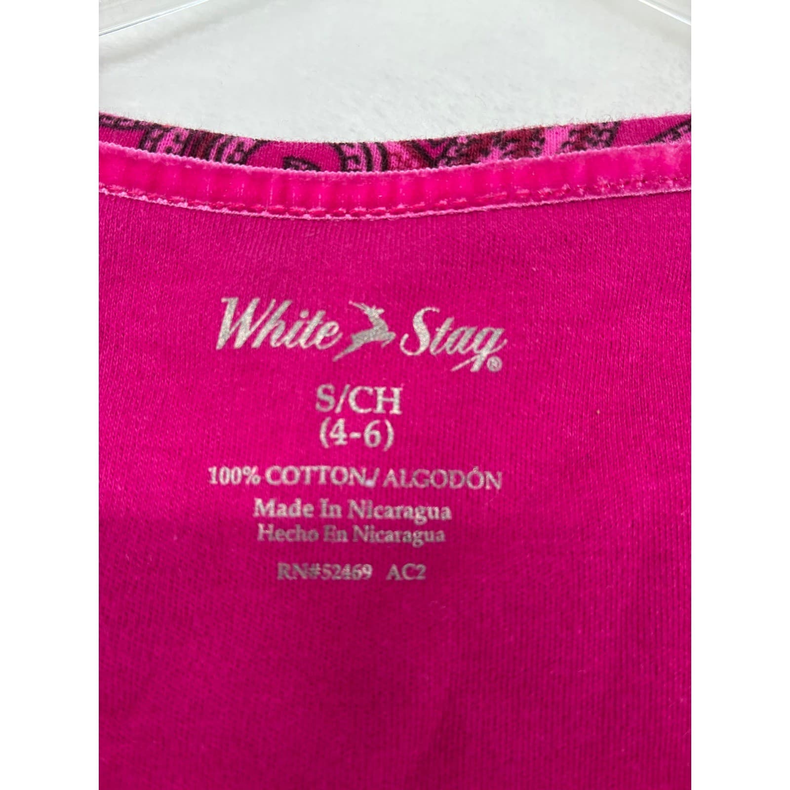 White Stag Top Womens S 4-6 3/4 Sleeve Fuchsia Pink Paisley Cotton WL49124P - Thumbnail 2