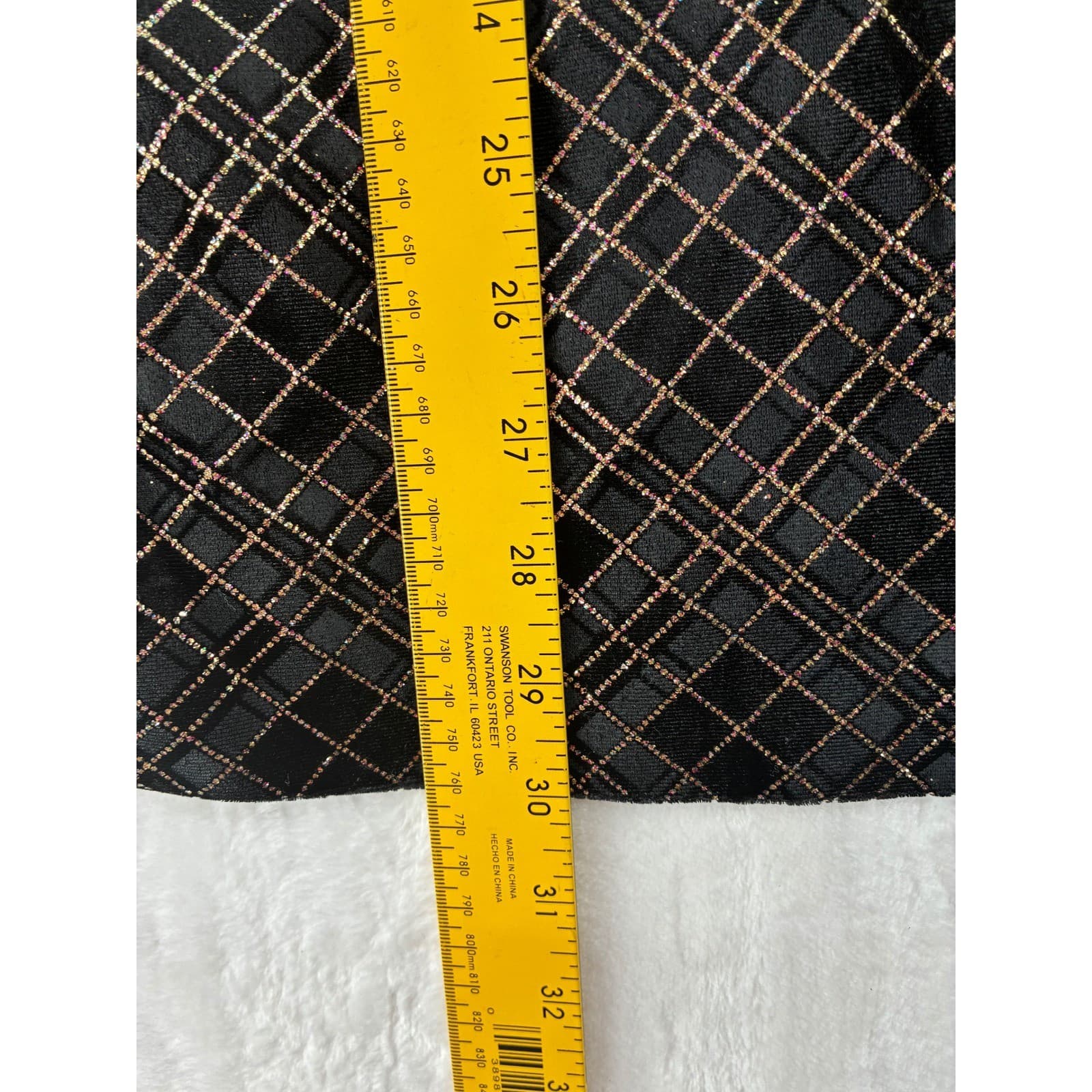 Blu Martini Blazer Womens L Blazer Black Gold Glitter Grid Sparkle Evening - Thumbnail 6