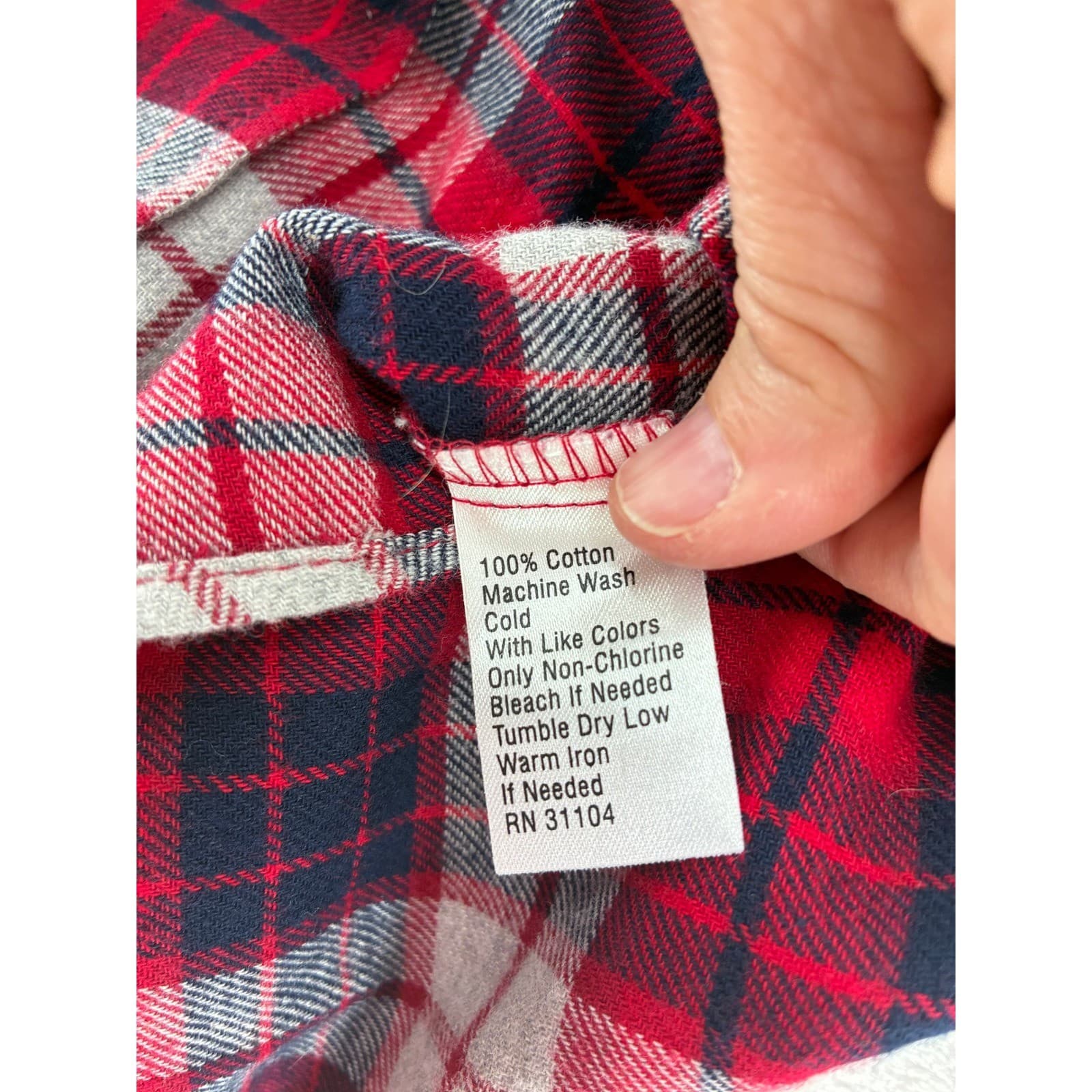 Saddlebred Shirt Mens L Button Down Red Plaid Long Sleeve Classic Fit Flannel - Thumbnail 3