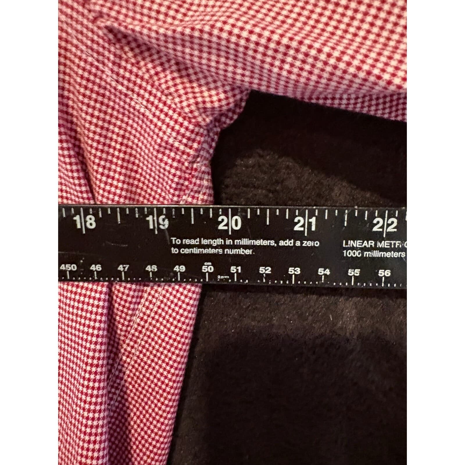 Jones New York Signature Dress Shirt Stretch Red Checkered Mens Size M - Thumbnail 6