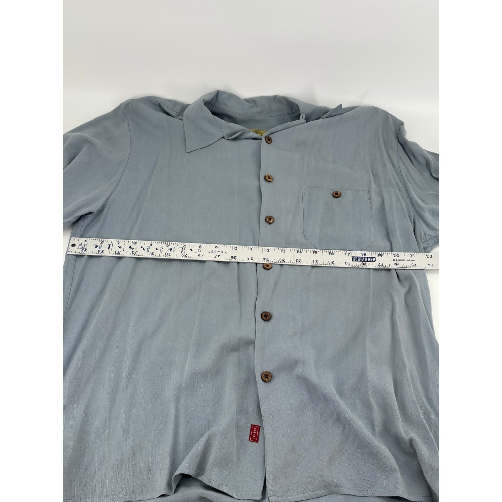 Joe Martin Cocktail Isle Blue Moon Lagoon Silk Shirt Mens Large Camp - Thumbnail 7