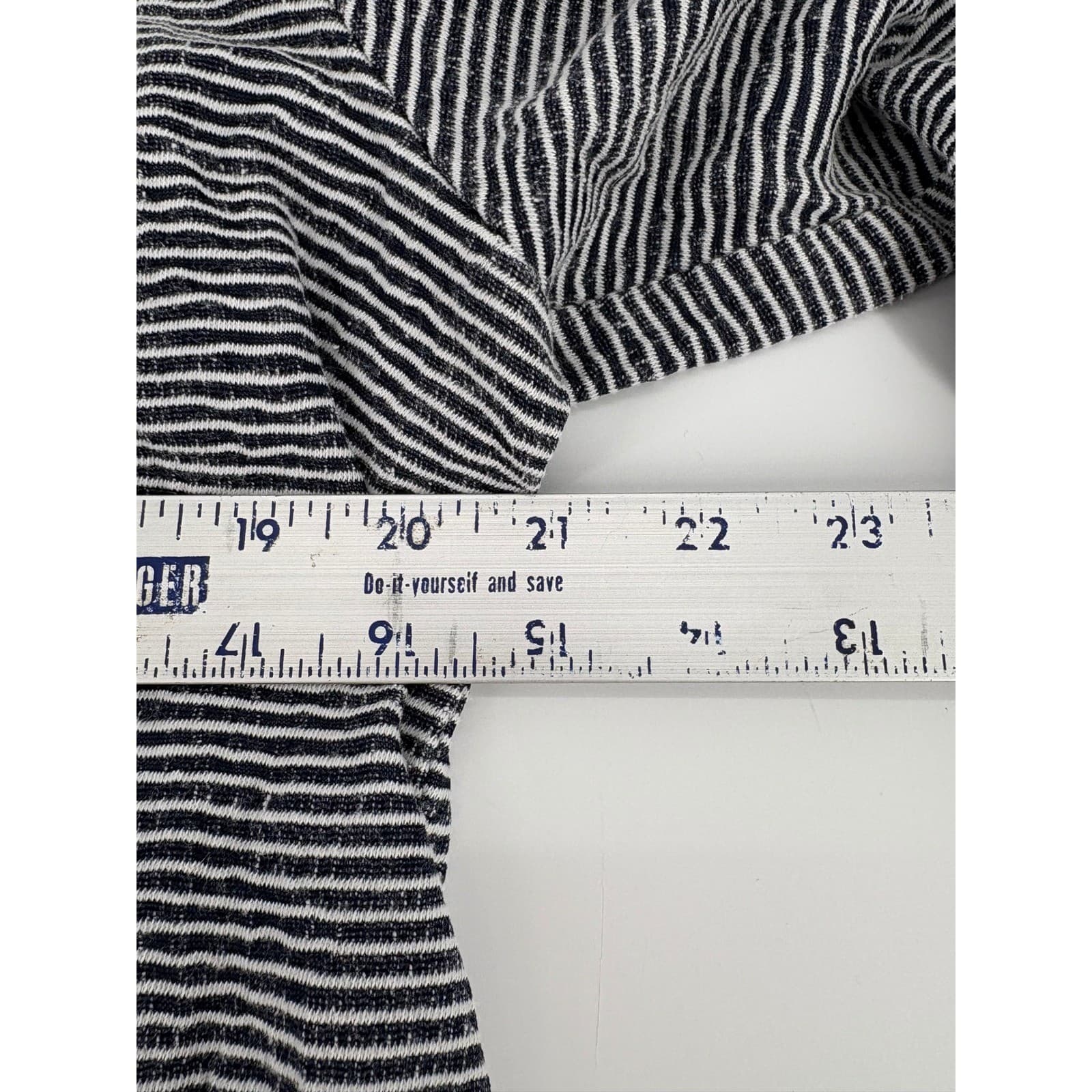 Chicos Women's Floral Stripe Pullover Top Size 3 Black & White Long Sleeve - Thumbnail 7