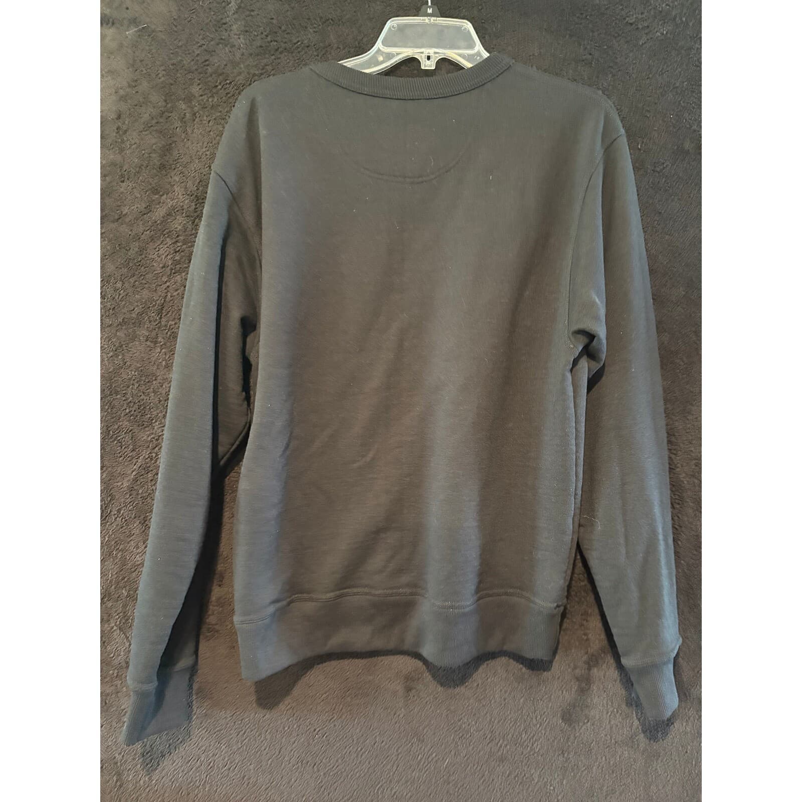 Champion Crew Neck Sweatshirt Pullover Minimalist Logo Black Mens Size M - Thumbnail 7