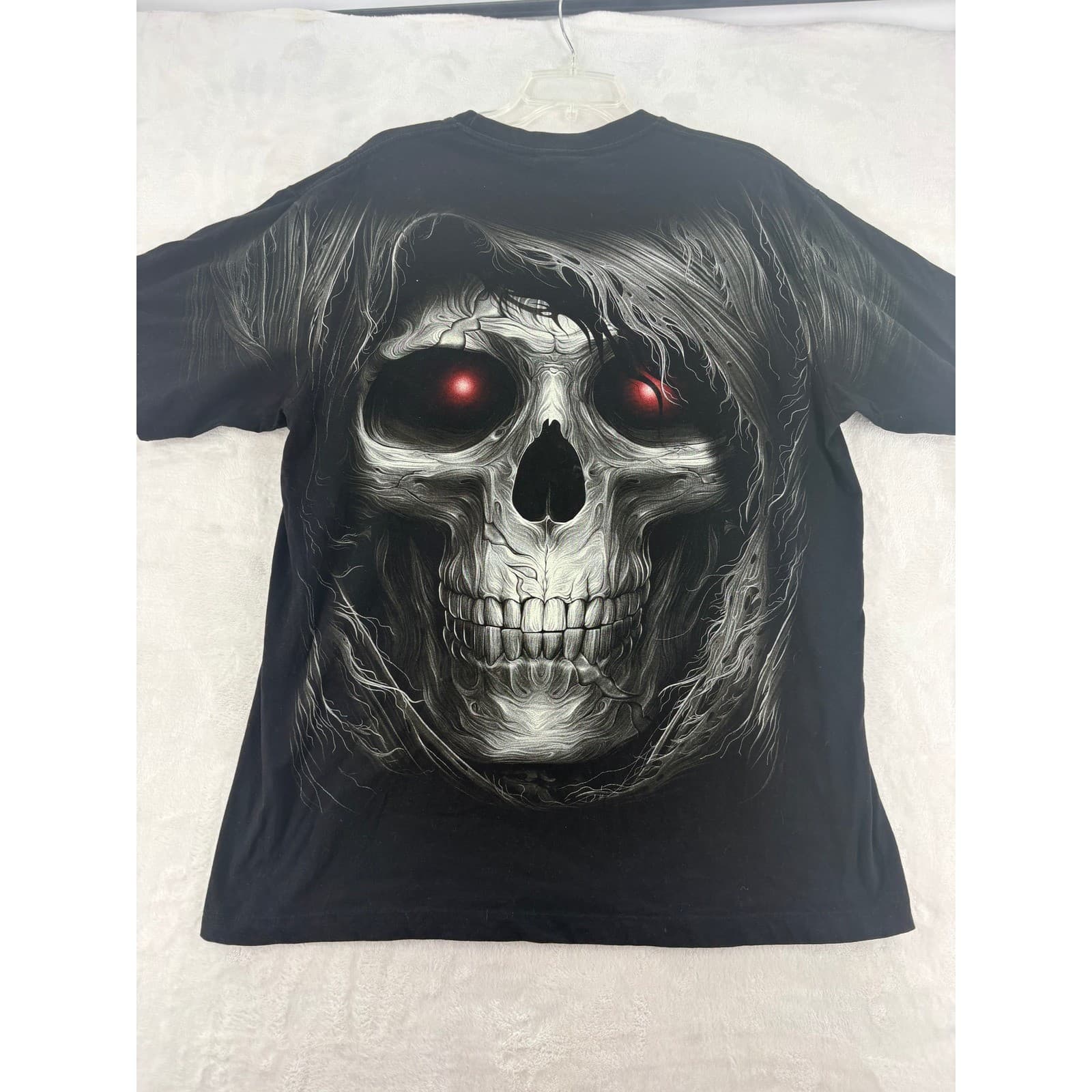 Jay's Rock T-Shirt Mens XL Tee Black Grim Reaper Skull Red Eyes Graphic All Over - Thumbnail 6