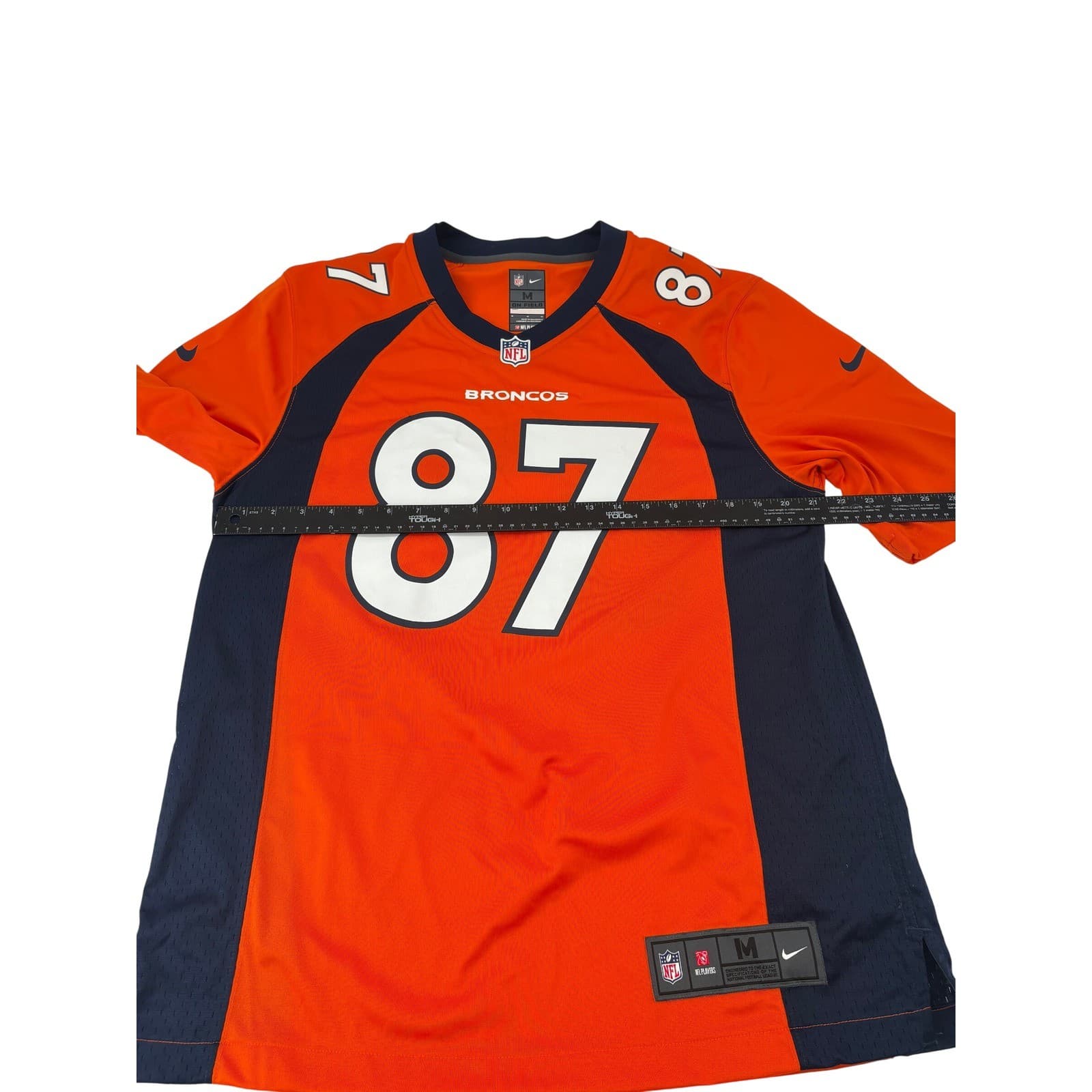 Nike Denver Broncos Medium Jersey Orange Noah Fant Russell Wilson NFL Lot of 2 - Thumbnail 4