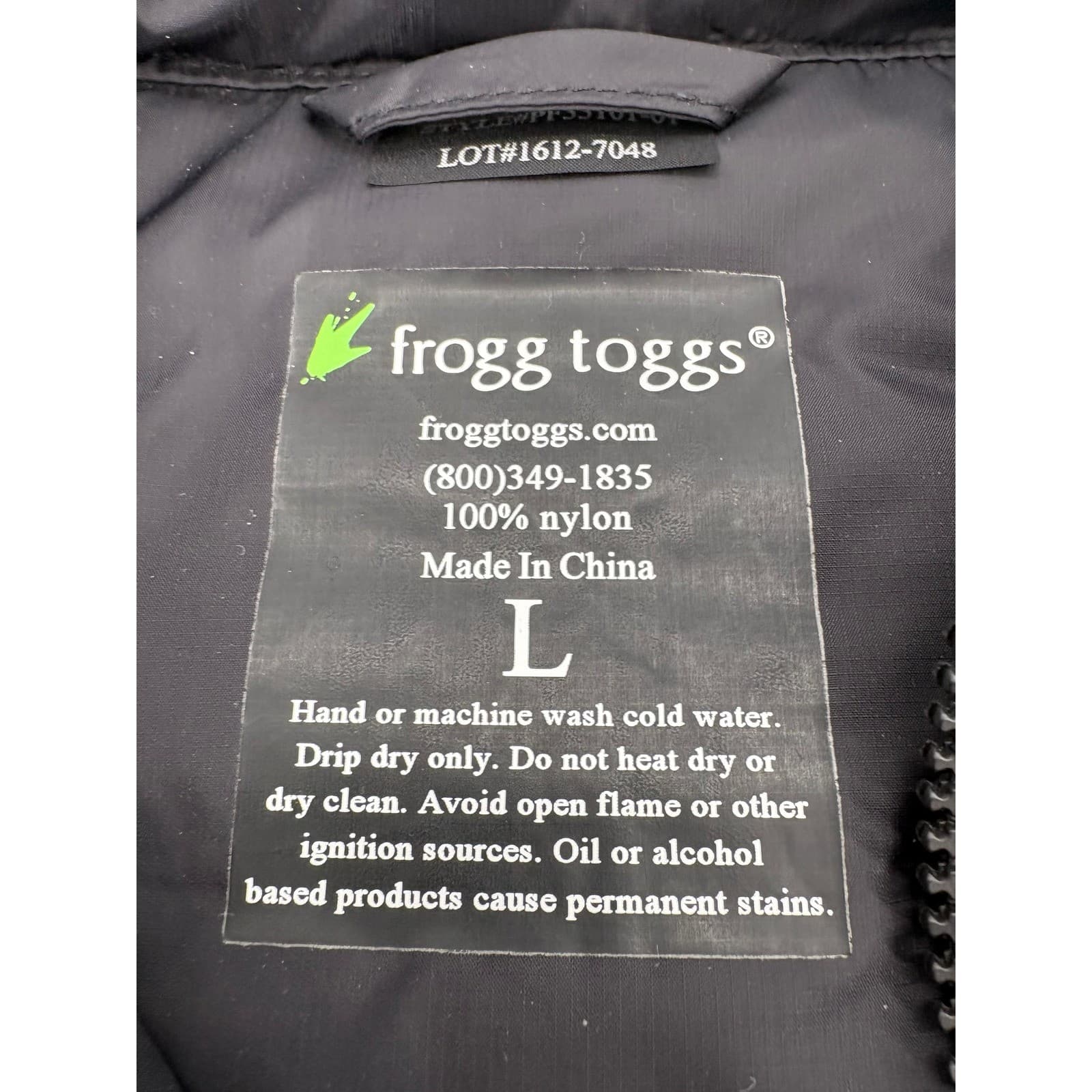 Frogg Toggs Co-Pilot Mens Large Puff Vest Black Insulated Nylon PF33101-01LG - Thumbnail 2