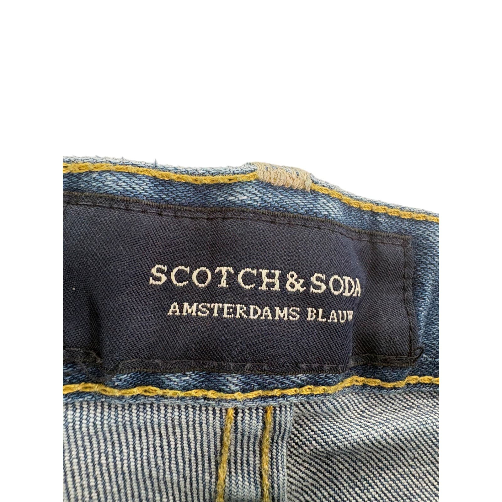 Scotch & Soda Ralston Mens 34 Jeans Blue Regular Slim Fit Amsterdams Blauw Denim - Thumbnail 5