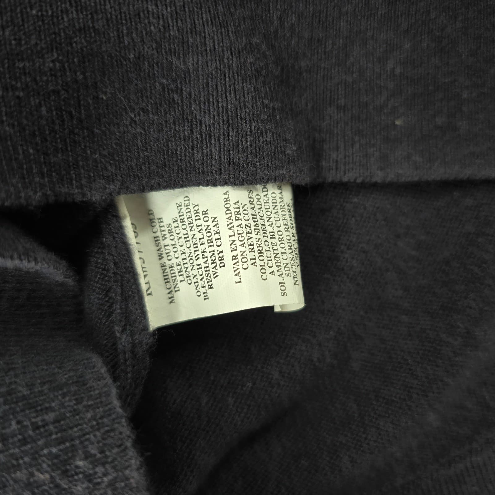 Perry Ellis Polo Mens L Sweater Black Bamboo Cotton Blend Long Sleeve - Thumbnail 4