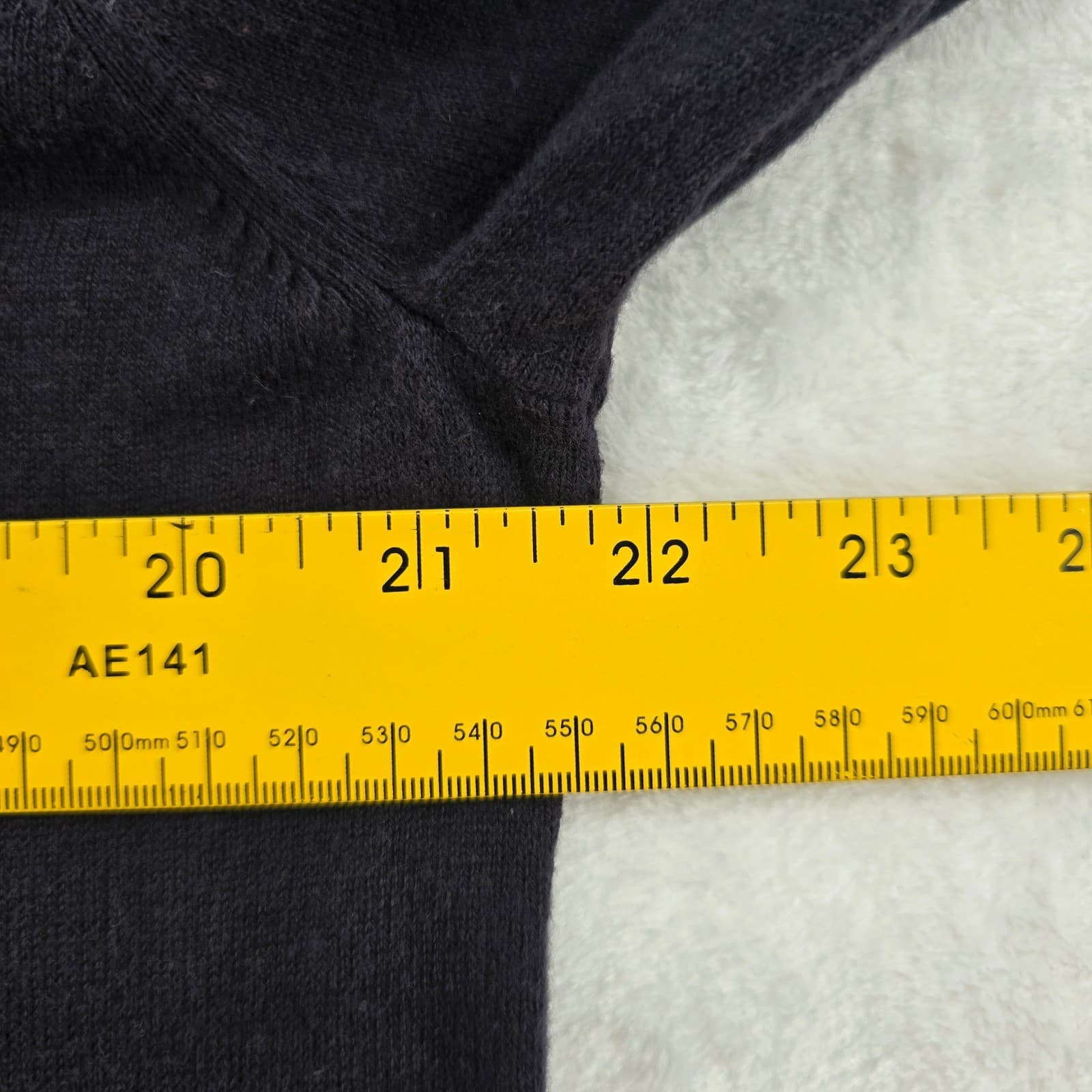Perry Ellis Polo Mens L Sweater Black Bamboo Cotton Blend Long Sleeve - Thumbnail 5