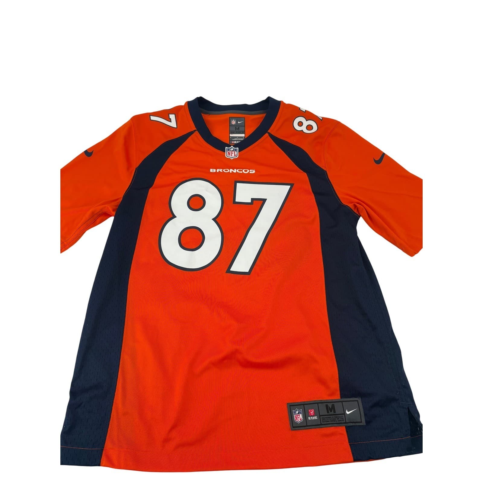Nike Denver Broncos Medium Jersey Orange Noah Fant Russell Wilson NFL Lot of 2 - Thumbnail 3