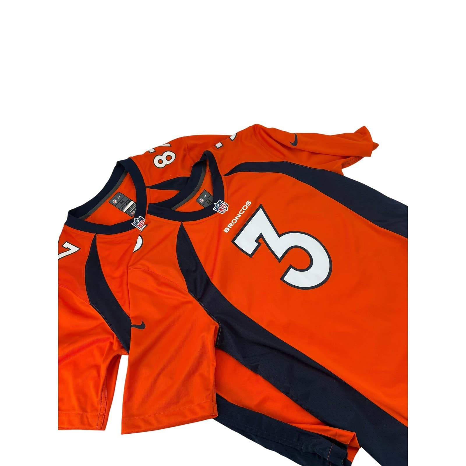 Nike Denver Broncos Medium Jersey Orange Noah Fant Russell Wilson NFL Lot of 2 - Thumbnail 2