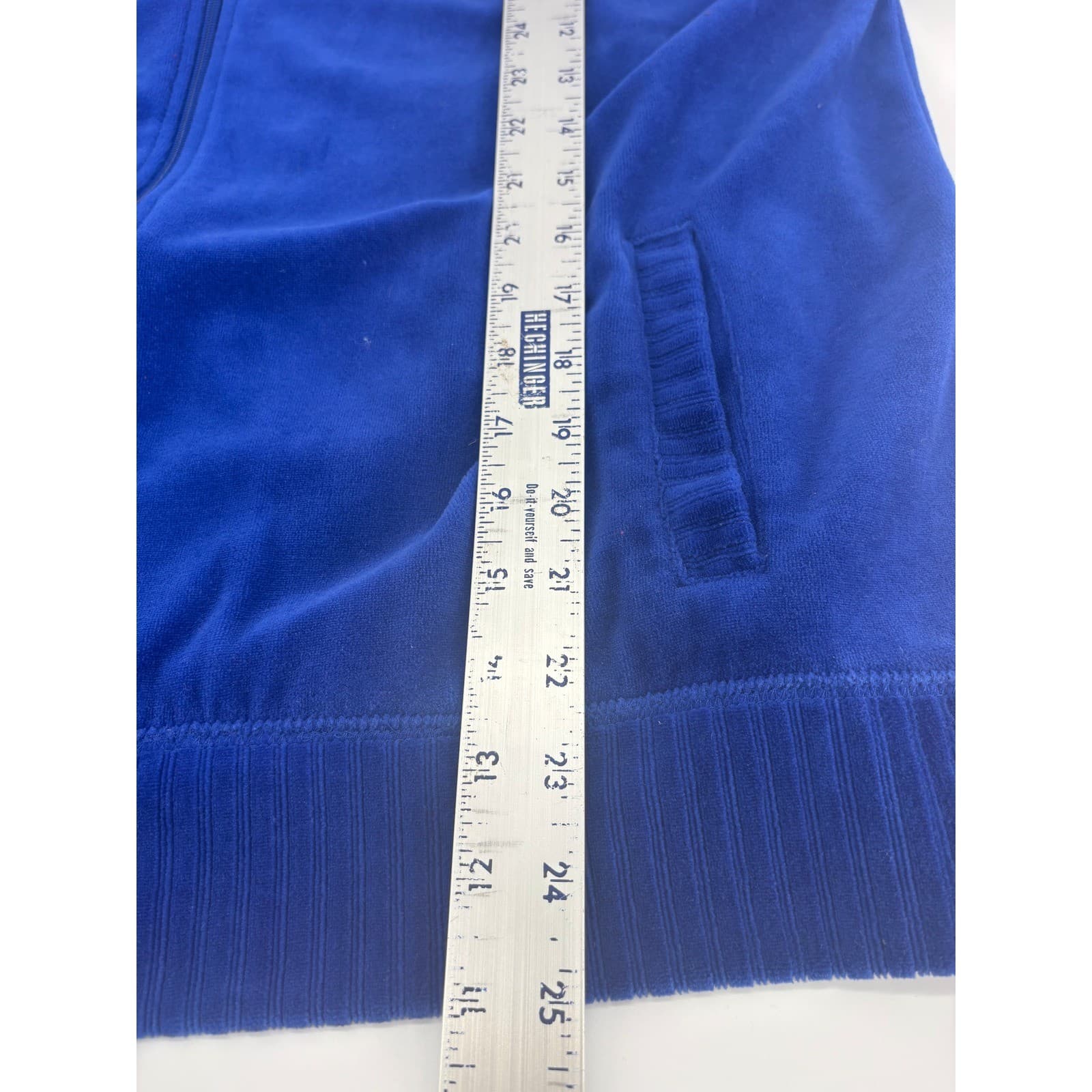 BonWorth Royal Blue Corduroy Full Zip Jacket Women's Medium Collared - Thumbnail 6