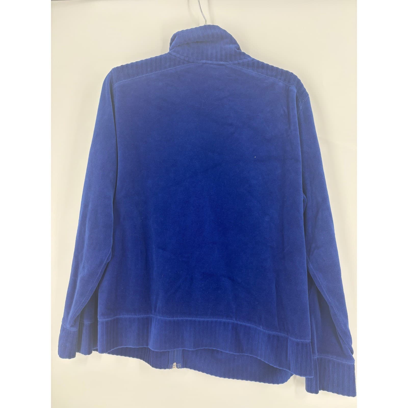 BonWorth Royal Blue Corduroy Full Zip Jacket Women's Medium Collared - Thumbnail 2