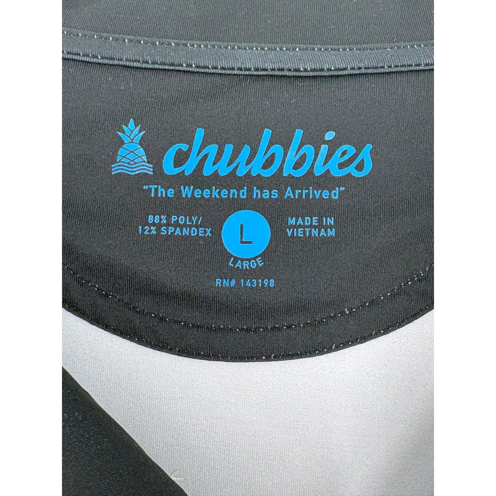 Chubbies Men's Polo Shirt Black Brushstroke Graphic Golf Athletic Large L - Thumbnail 2