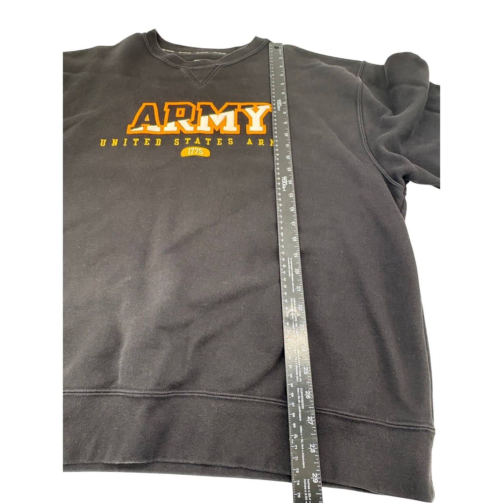 Gear For Sports Sweatshirt Mens XXL Crewneck Black US Army Big Cotton Graphic - Thumbnail 5