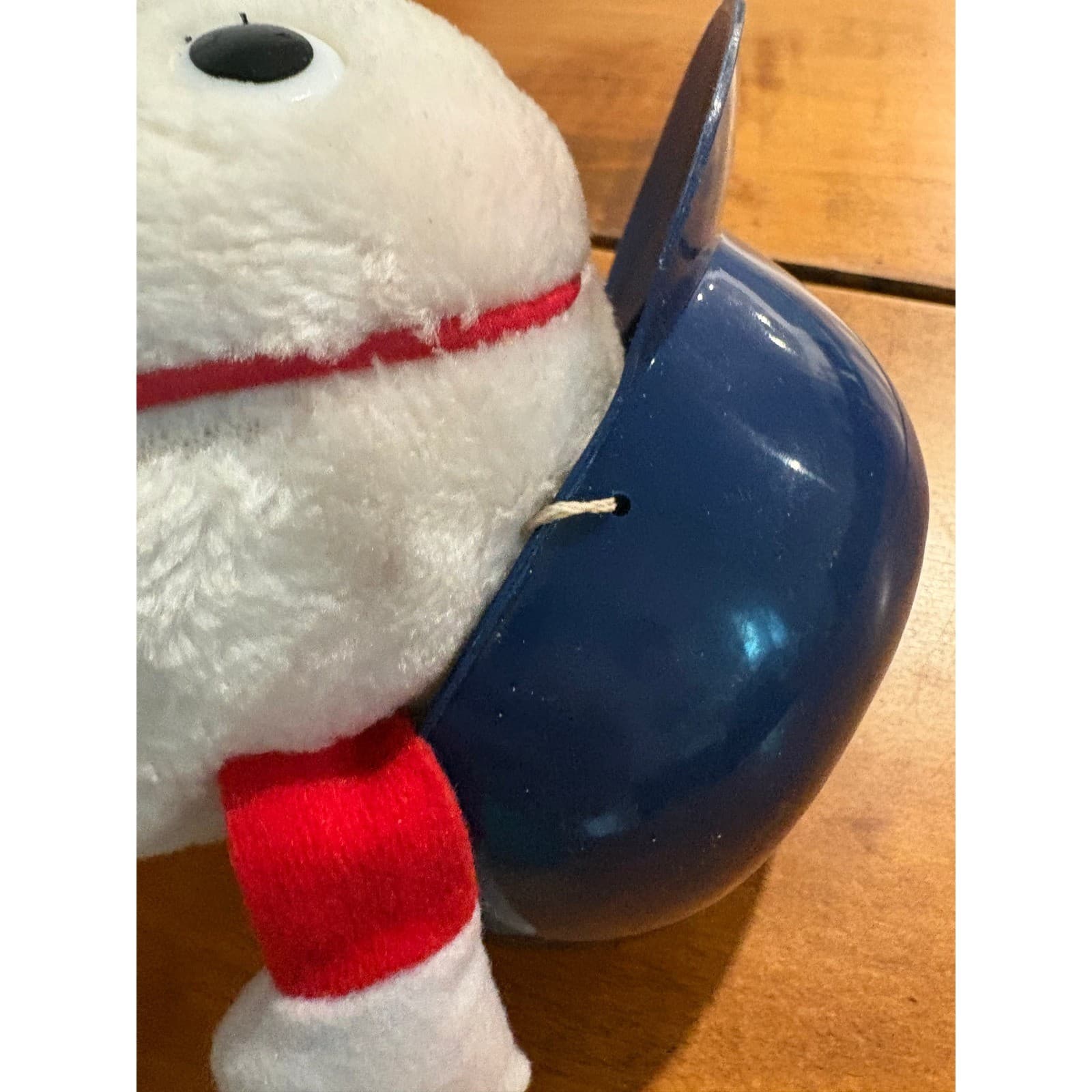 Russ Berrie Atlanta Braves Plush OS Baseball Mascot White Red Blue Vintage Plush - Thumbnail 4
