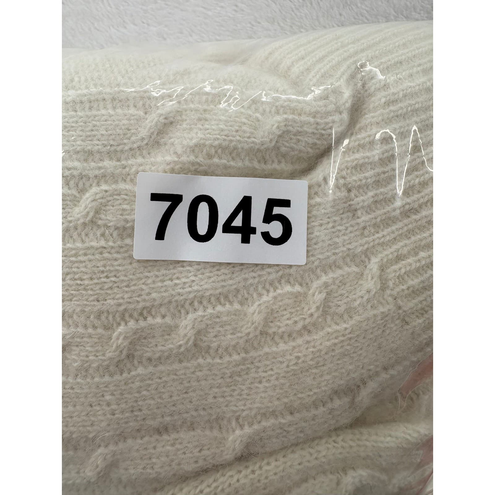 Liz Claiborne Cardigan Womens M Sweater Ivory Cable Knit Angora Wool Longline - Thumbnail 7