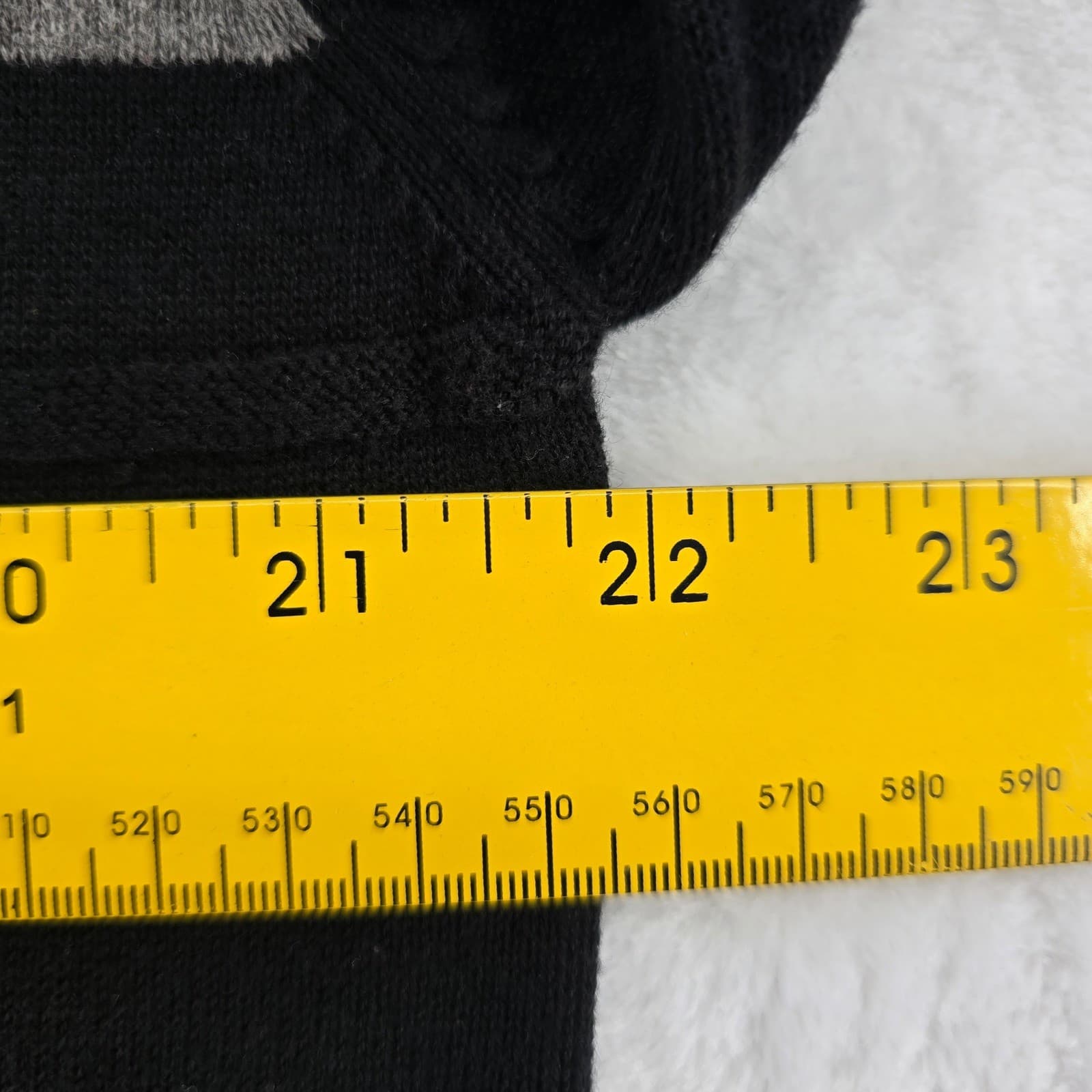 Axcess Sweater Mens Large Polo Shirt Black Striped Long Sleeve Knit Cotton - Thumbnail 3