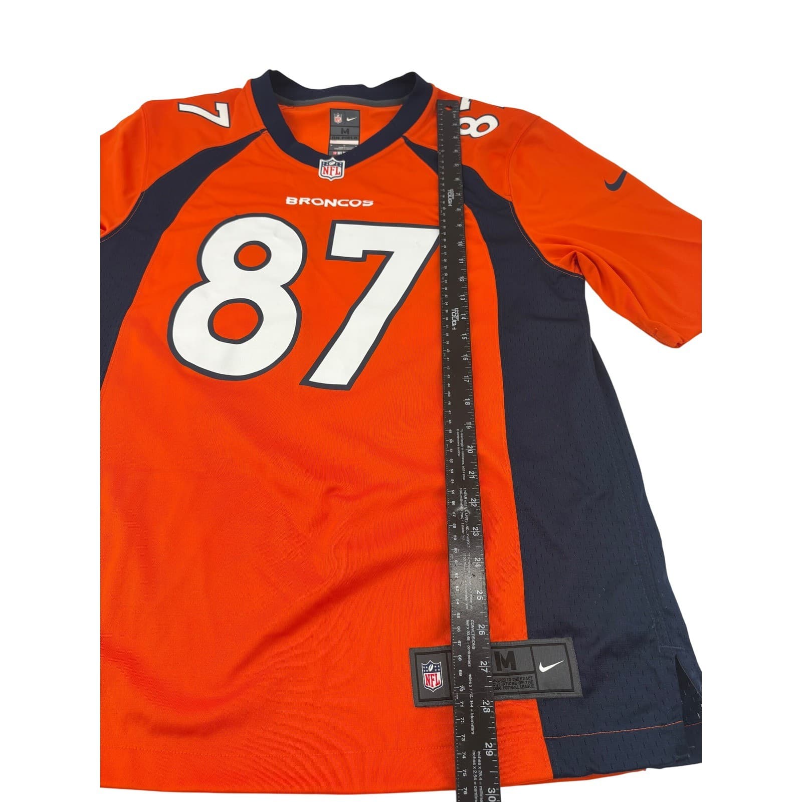 Nike Denver Broncos Medium Jersey Orange Noah Fant Russell Wilson NFL Lot of 2 - Thumbnail 5
