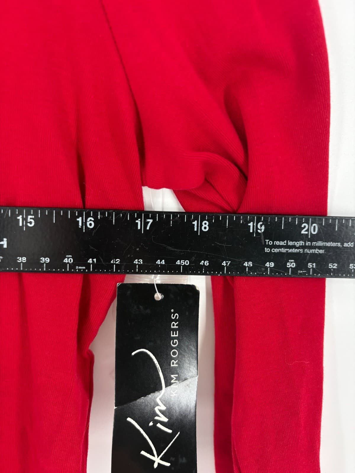 Kim Rogers NWT Red Henley Shirt Size M Long Sleeve 100% Cotton - Thumbnail 7
