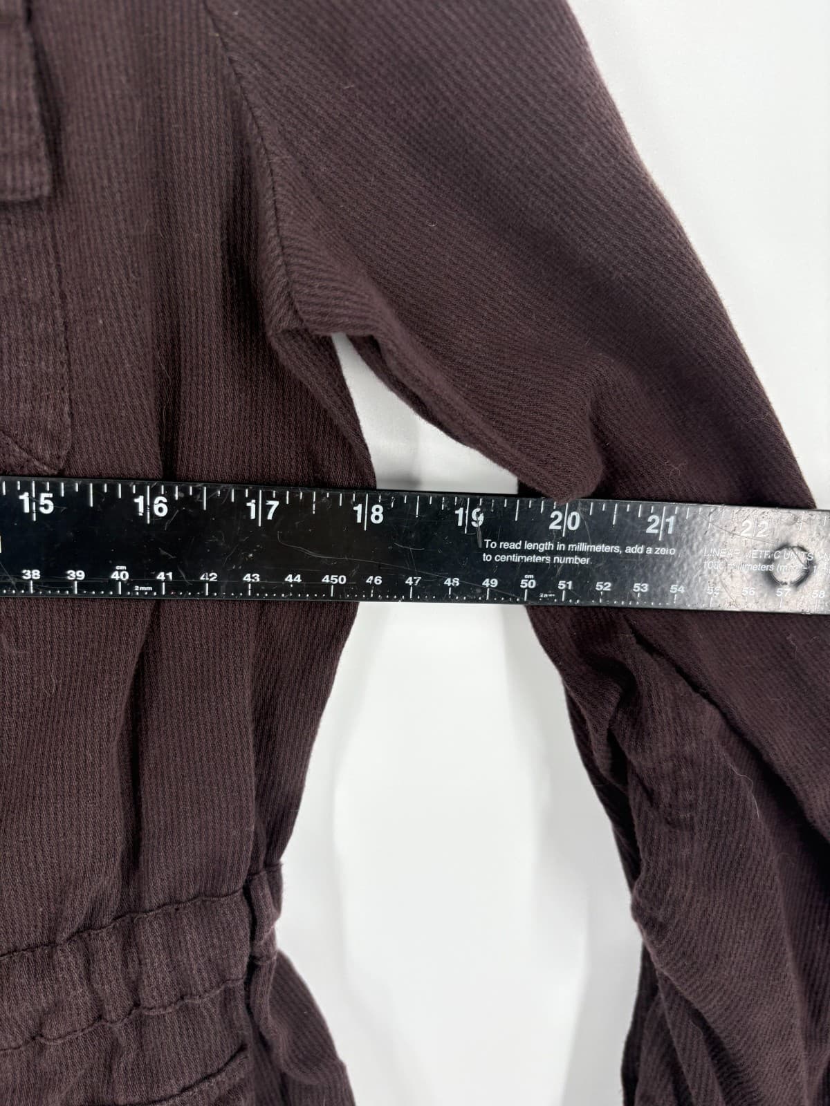 Hot Cotton Brown Utility Jacket Womens Small Button Front Drawstring - Thumbnail 6