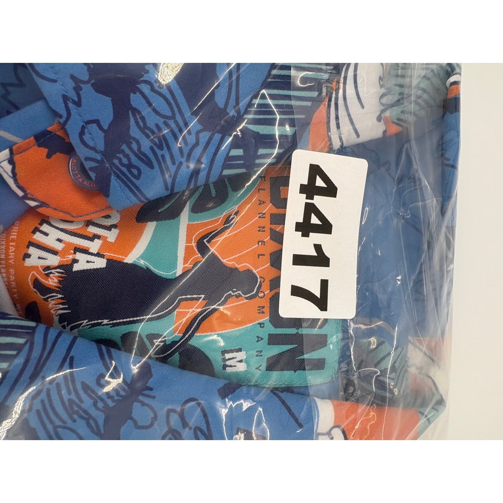 Dixxon Flannel Company Mens Aloha Shirt Surfer Wave Graphic Blue Orange M - Thumbnail 11