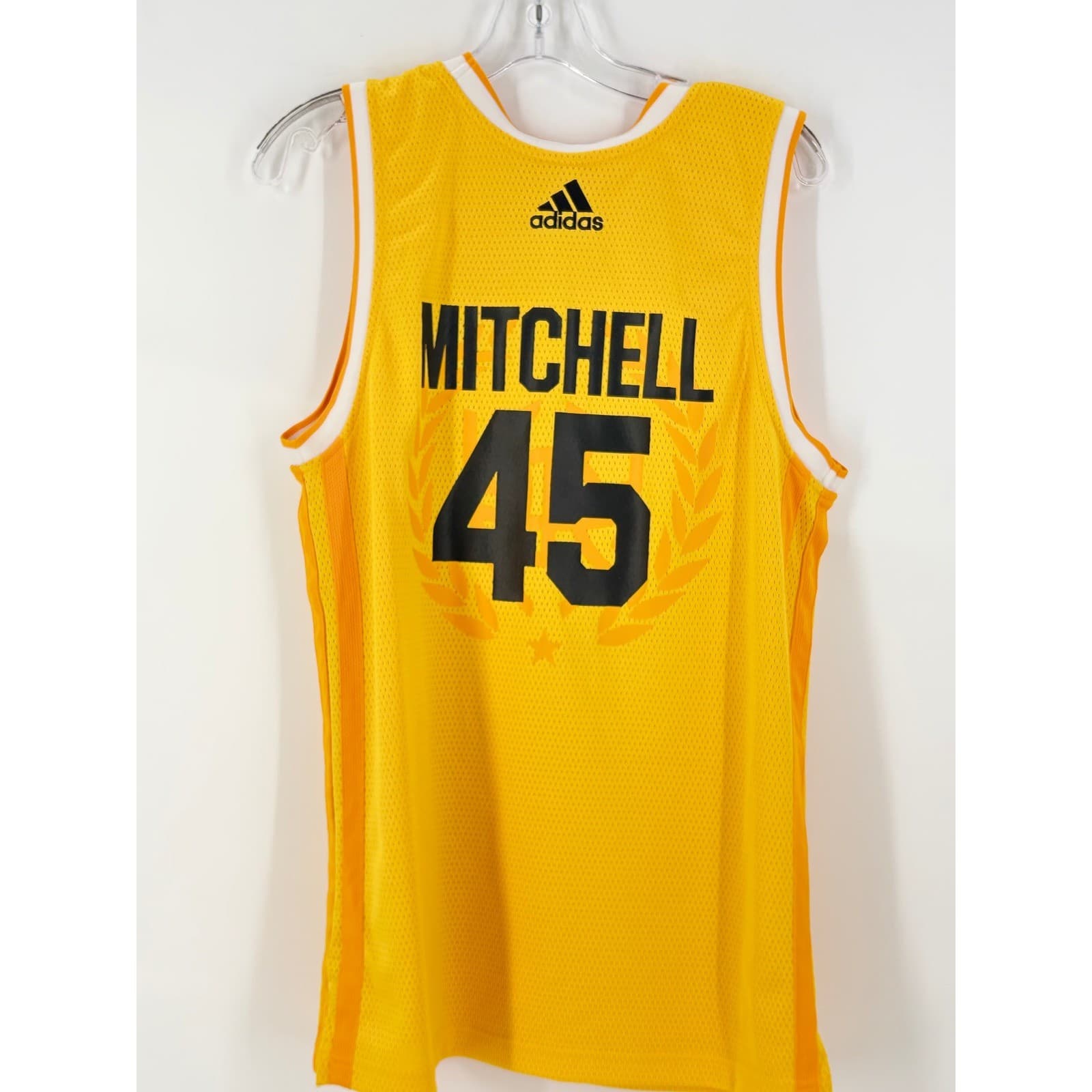 Adidas Bel Air Academy Basketball Jersey Mitchell 45 Yellow Men's Size M - Thumbnail 3