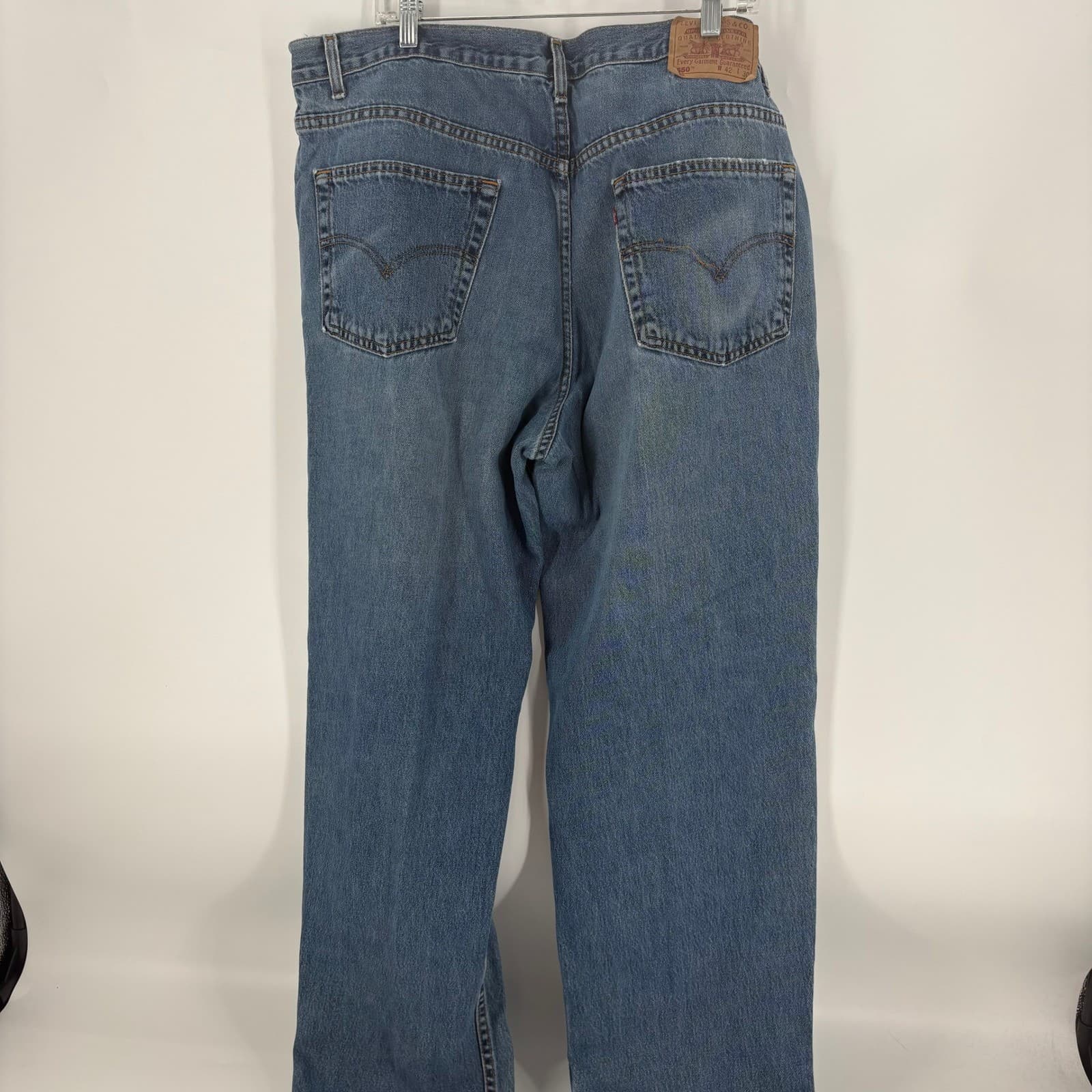Levis 550 Relaxed Fit Vintage Jeans Mens 42x30 Blue Denim Pants - Thumbnail 3