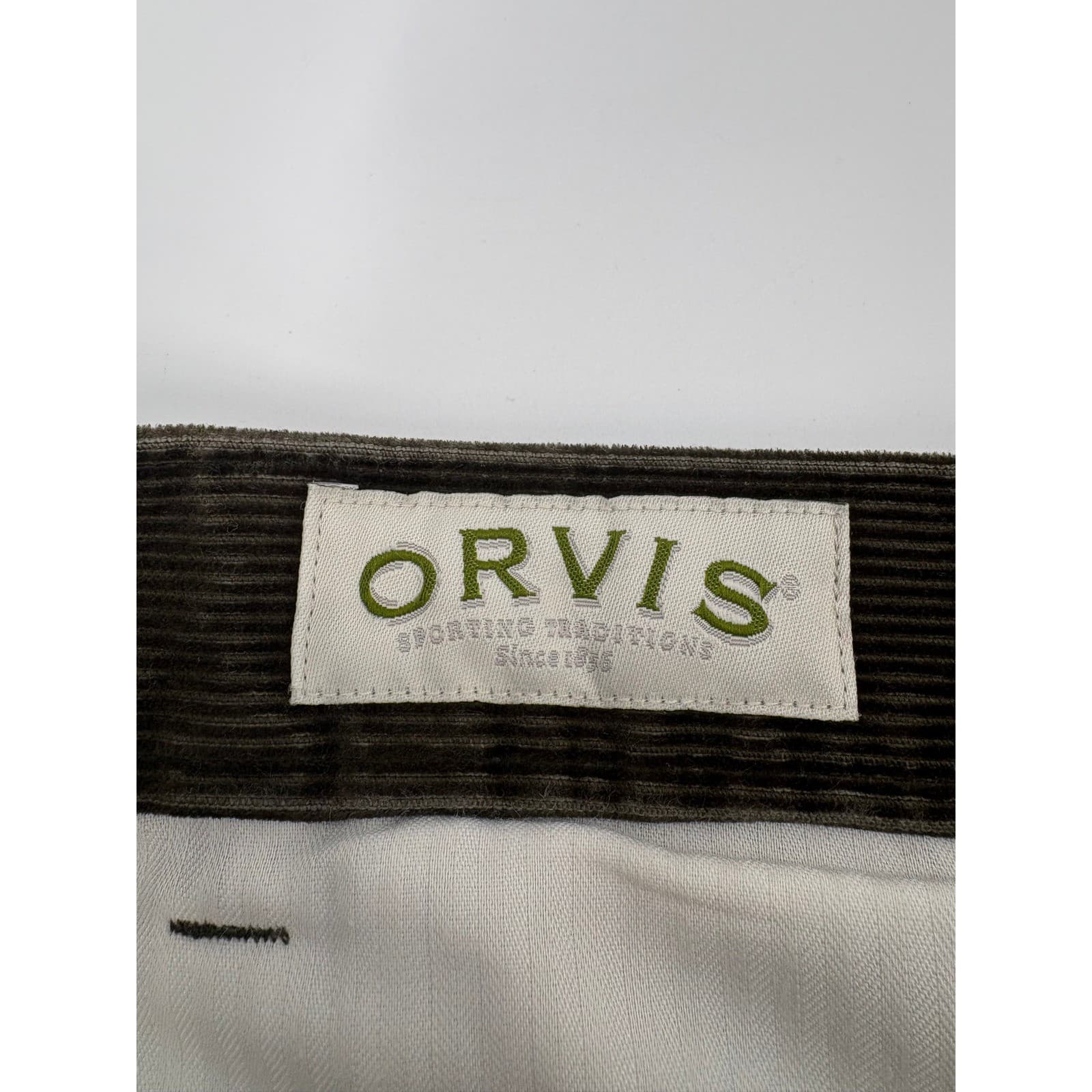 Orvis Corduroy Pants Mens 40 Trousers Brown Cotton Flat Front Straight Leg - Thumbnail 2