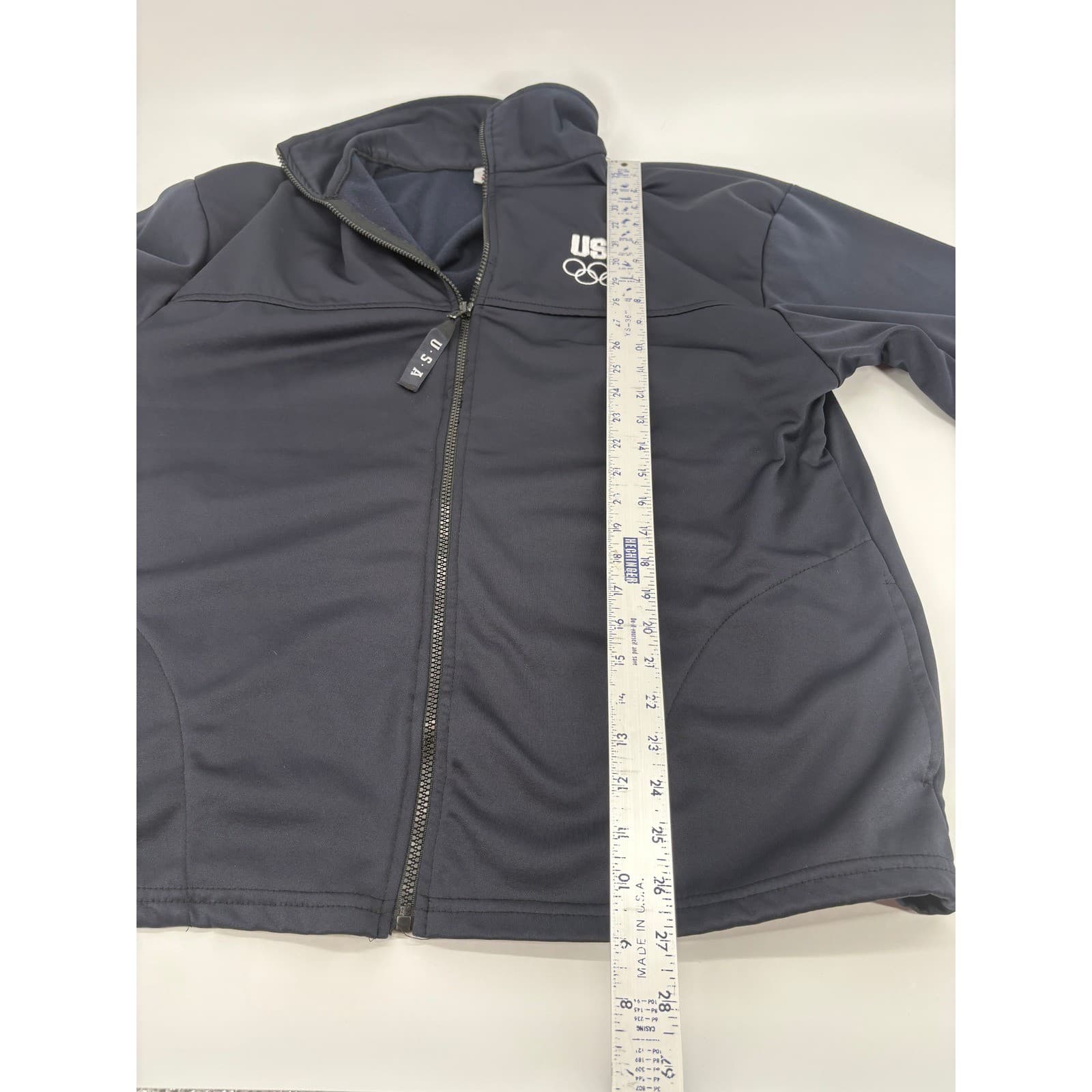 USA Olympics Full Zip Track Jacket Mens XL Patriotic Coat Made in USA - Thumbnail 7