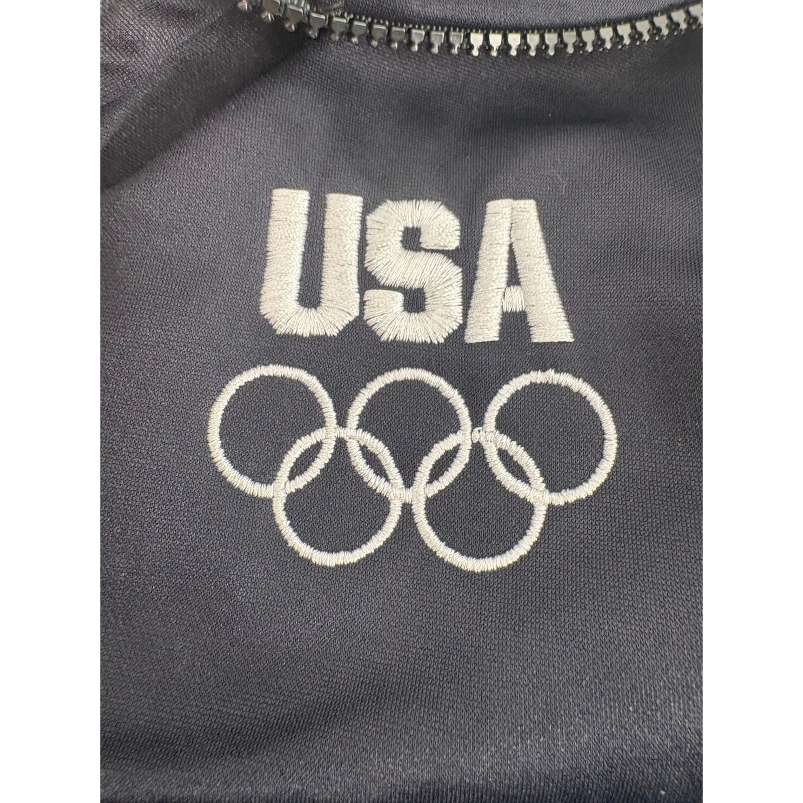 USA Olympics Full Zip Track Jacket Mens XL Patriotic Coat Made in USA - Thumbnail 8