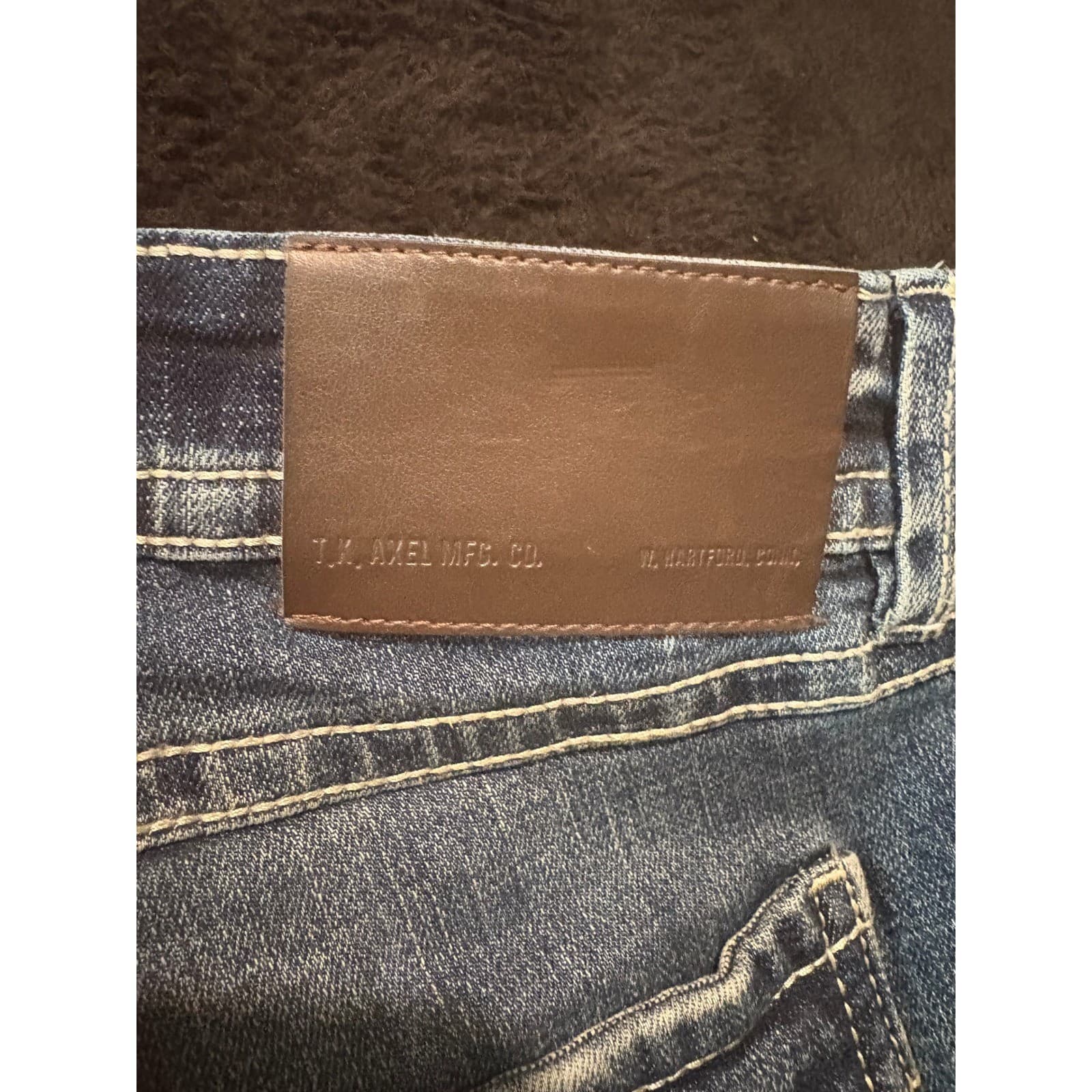 TK Axel Slim Boot Jeans Mens 38x30 Light Wash Denim Distressed Casual Pants - Thumbnail 10